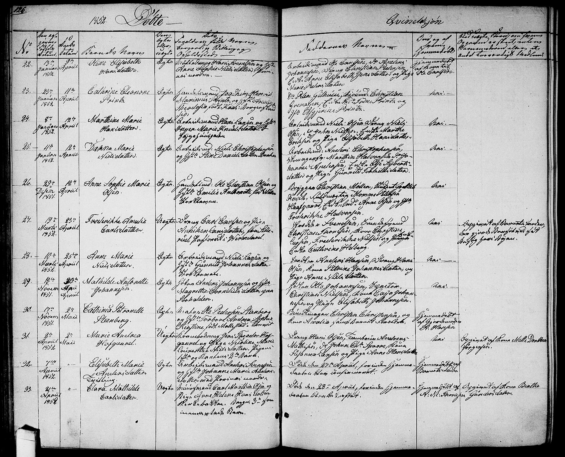 Halden prestekontor Kirkebøker, SAO/A-10909/G/Ga/L0004: Parish register (copy) no. 4, 1845-1854, p. 126