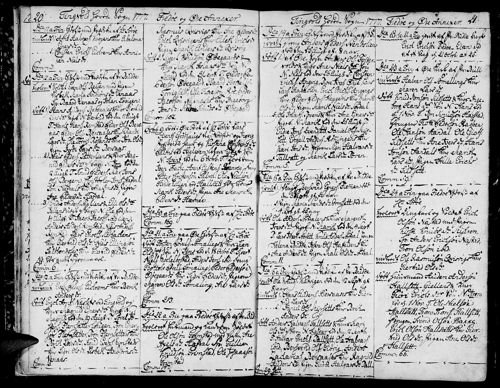 Ministerialprotokoller, klokkerbøker og fødselsregistre - Møre og Romsdal, SAT/A-1454/586/L0980: Parish register (official) no. 586A06, 1776-1794, p. 20-21