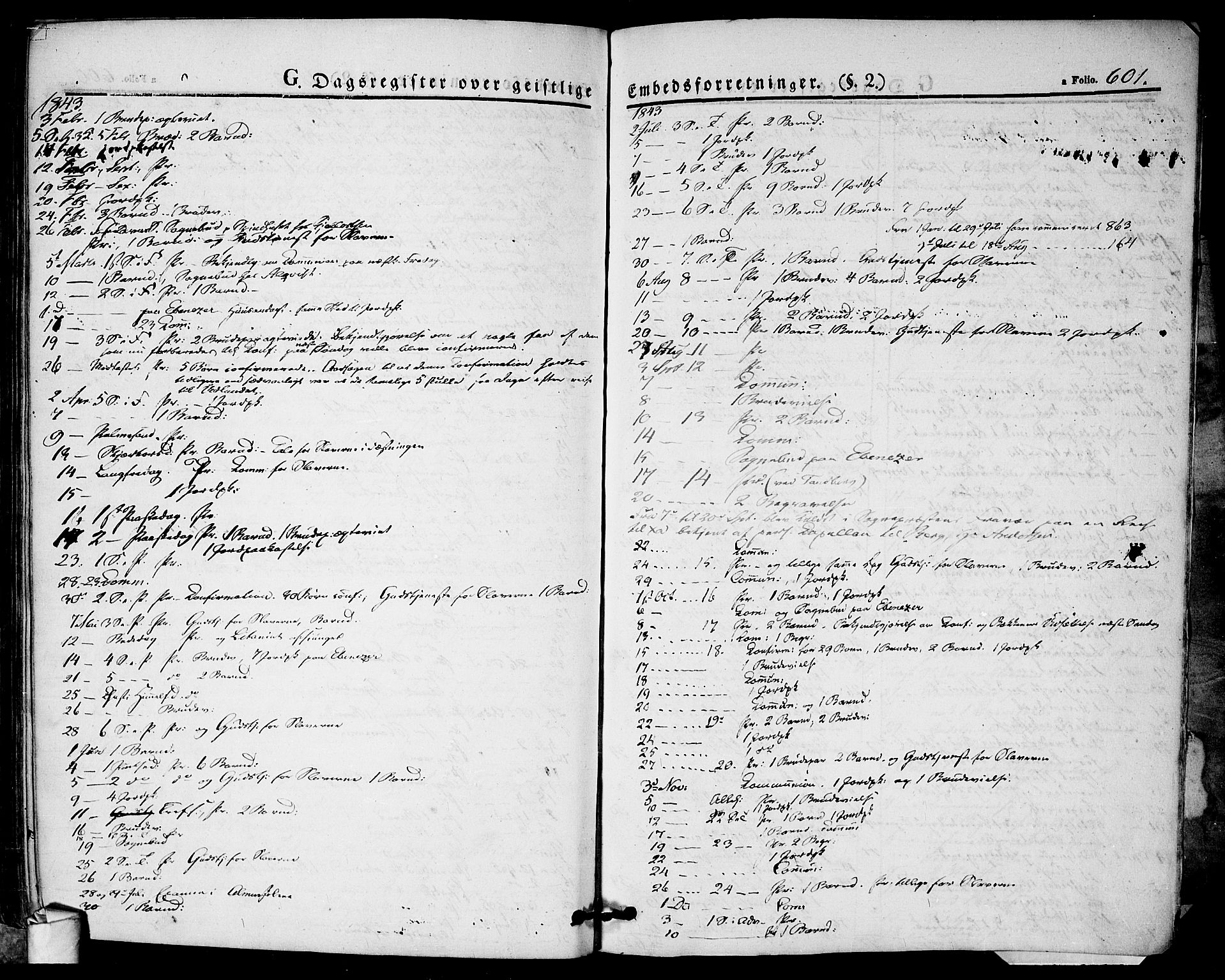 Halden prestekontor Kirkebøker, AV/SAO-A-10909/F/Fa/L0005: Parish register (official) no. I 5, 1834-1845, p. 601