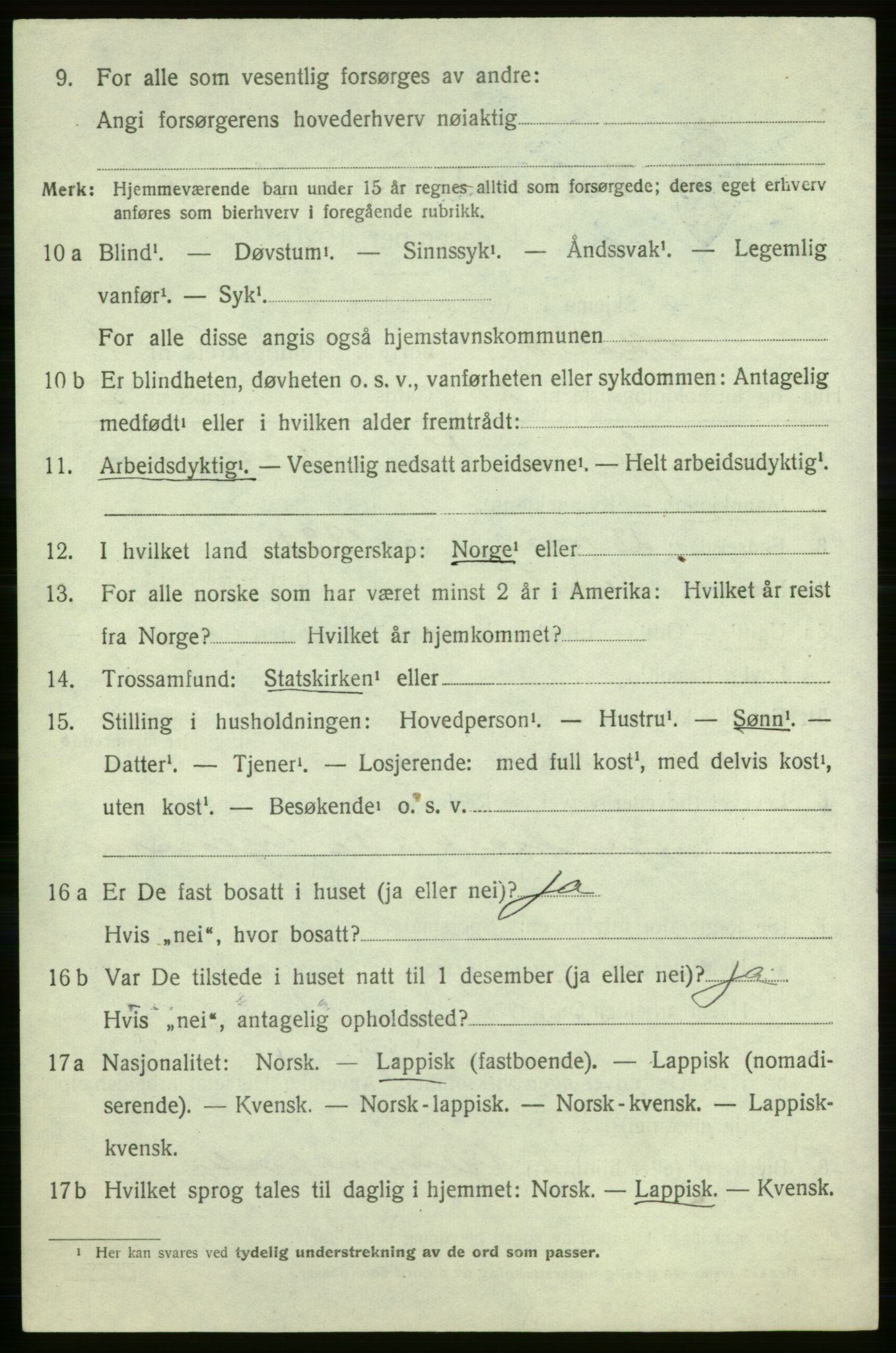 SATØ, 1920 census for Nesseby, 1920, p. 2211