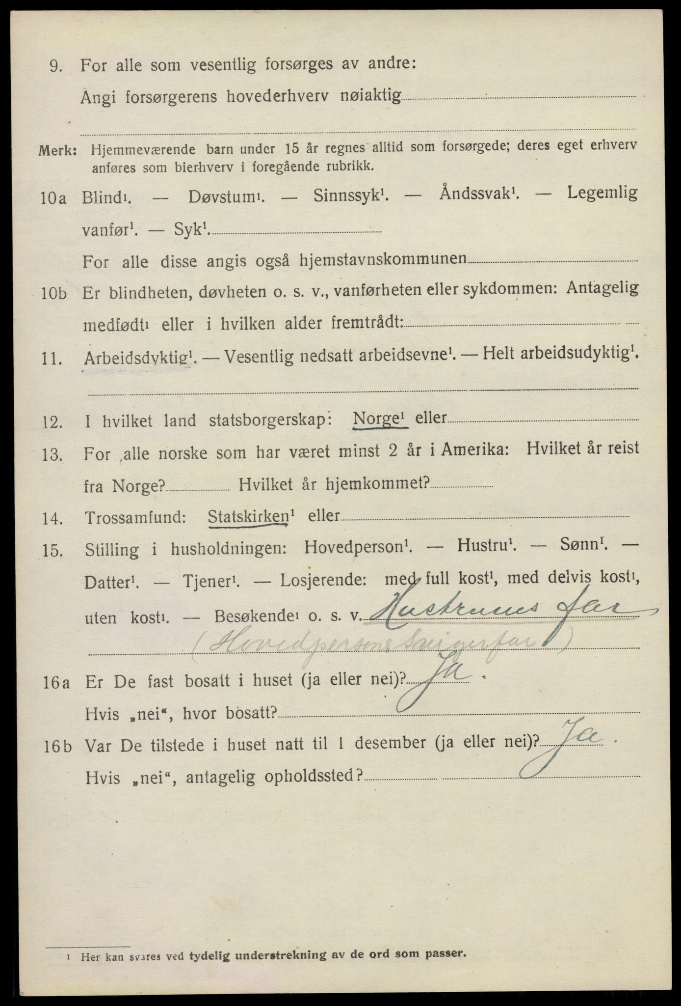 SAO, 1920 census for Høland, 1920, p. 9654