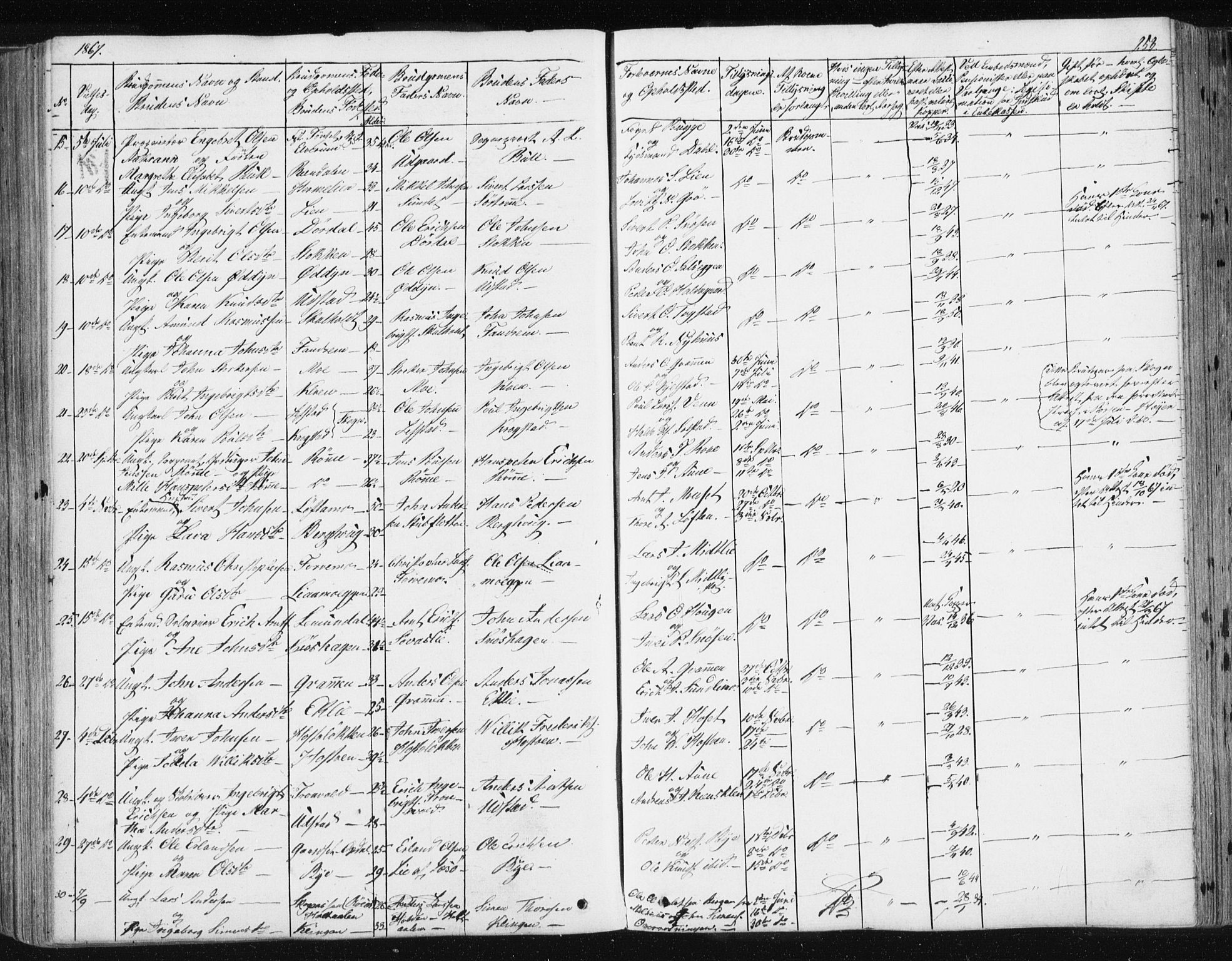 Ministerialprotokoller, klokkerbøker og fødselsregistre - Sør-Trøndelag, AV/SAT-A-1456/668/L0806: Parish register (official) no. 668A06, 1854-1869, p. 253