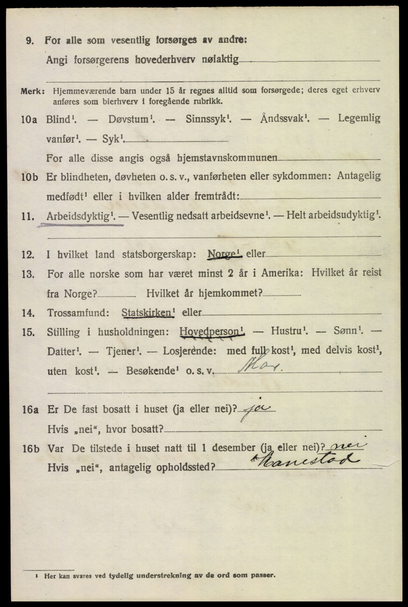 SAH, 1920 census for Øvre Rendal, 1920, p. 2448