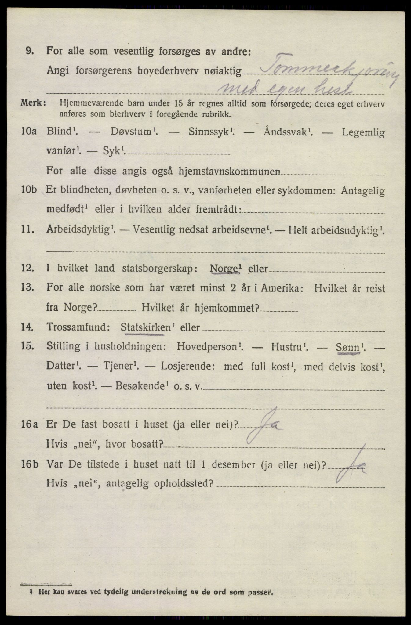 SAKO, 1920 census for Brunlanes, 1920, p. 6122