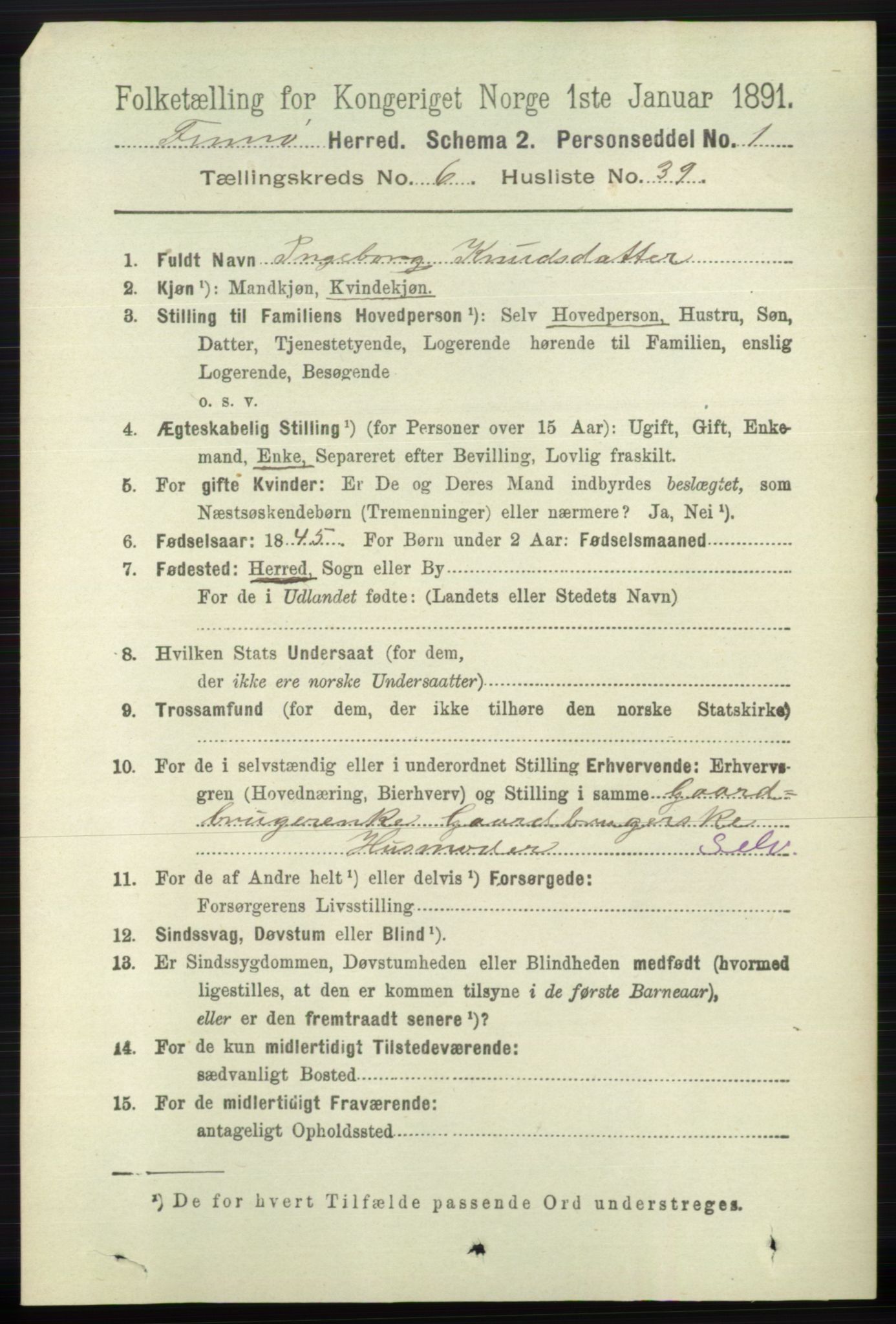 RA, 1891 census for 1141 Finnøy, 1891, p. 1476