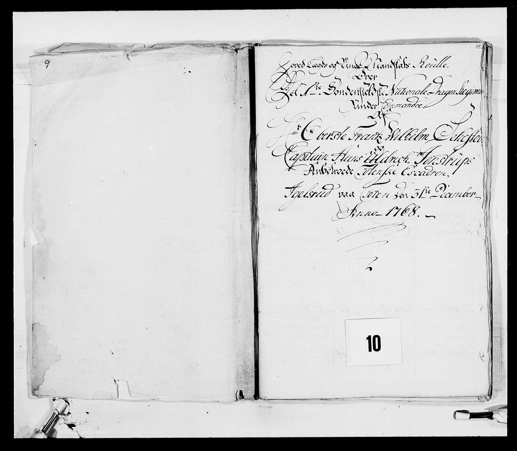 Generalitets- og kommissariatskollegiet, Det kongelige norske kommissariatskollegium, AV/RA-EA-5420/E/Eh/L0003: 1. Sønnafjelske dragonregiment, 1767-1812, p. 54