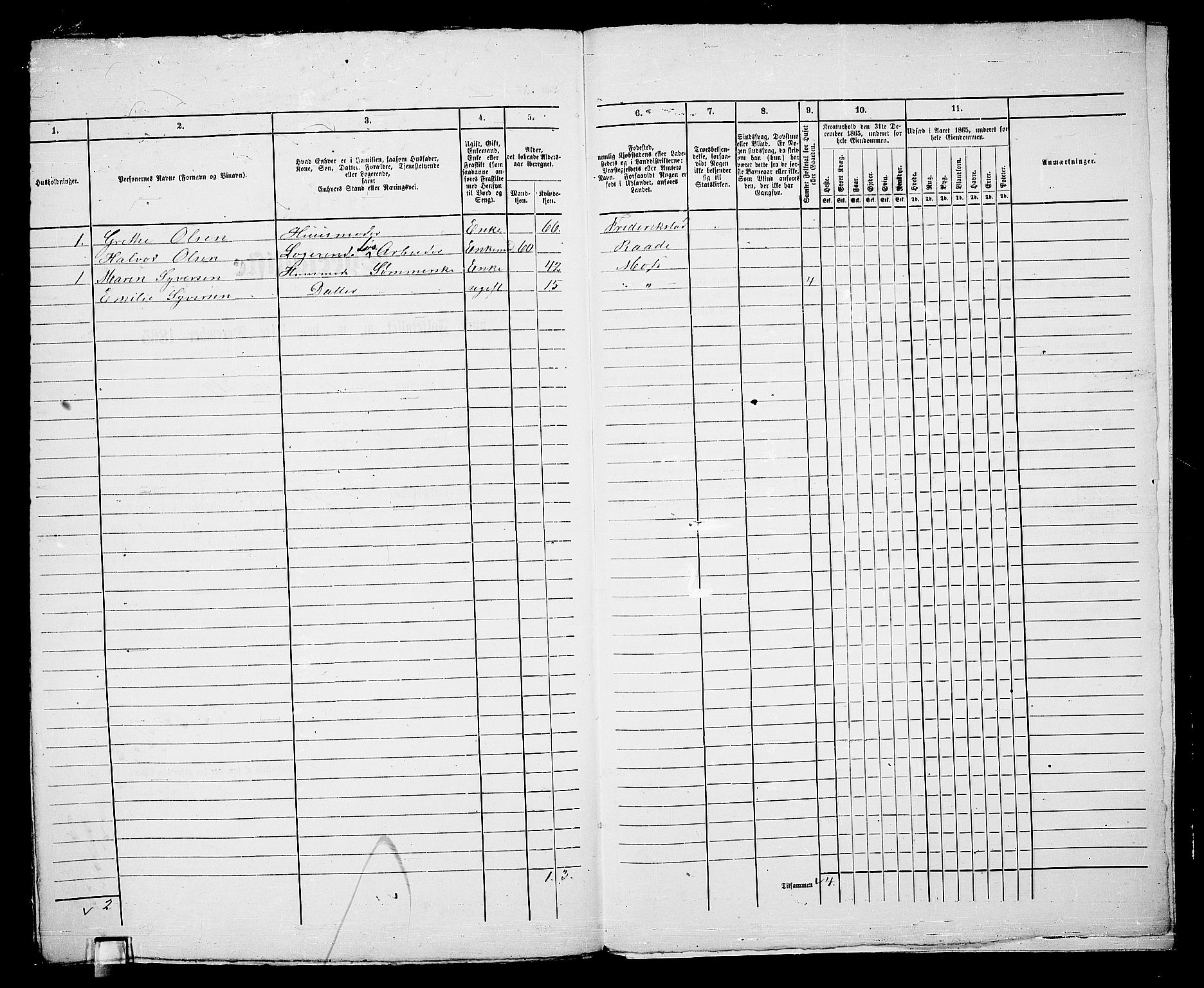 RA, 1865 census for Moss/Moss, 1865, p. 353