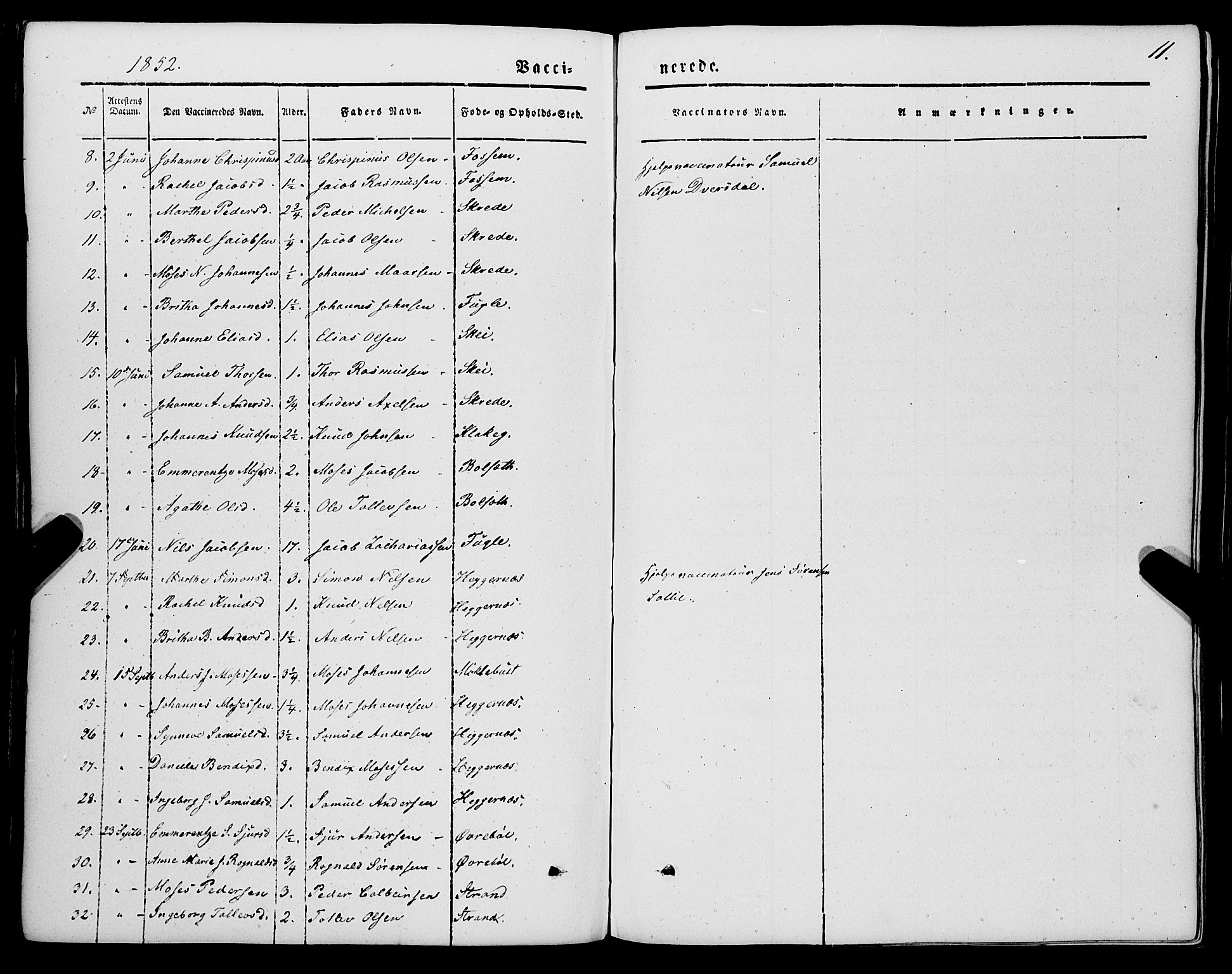 Jølster sokneprestembete, SAB/A-80701/H/Haa/Haaa/L0010: Parish register (official) no. A 10, 1847-1865, p. 11