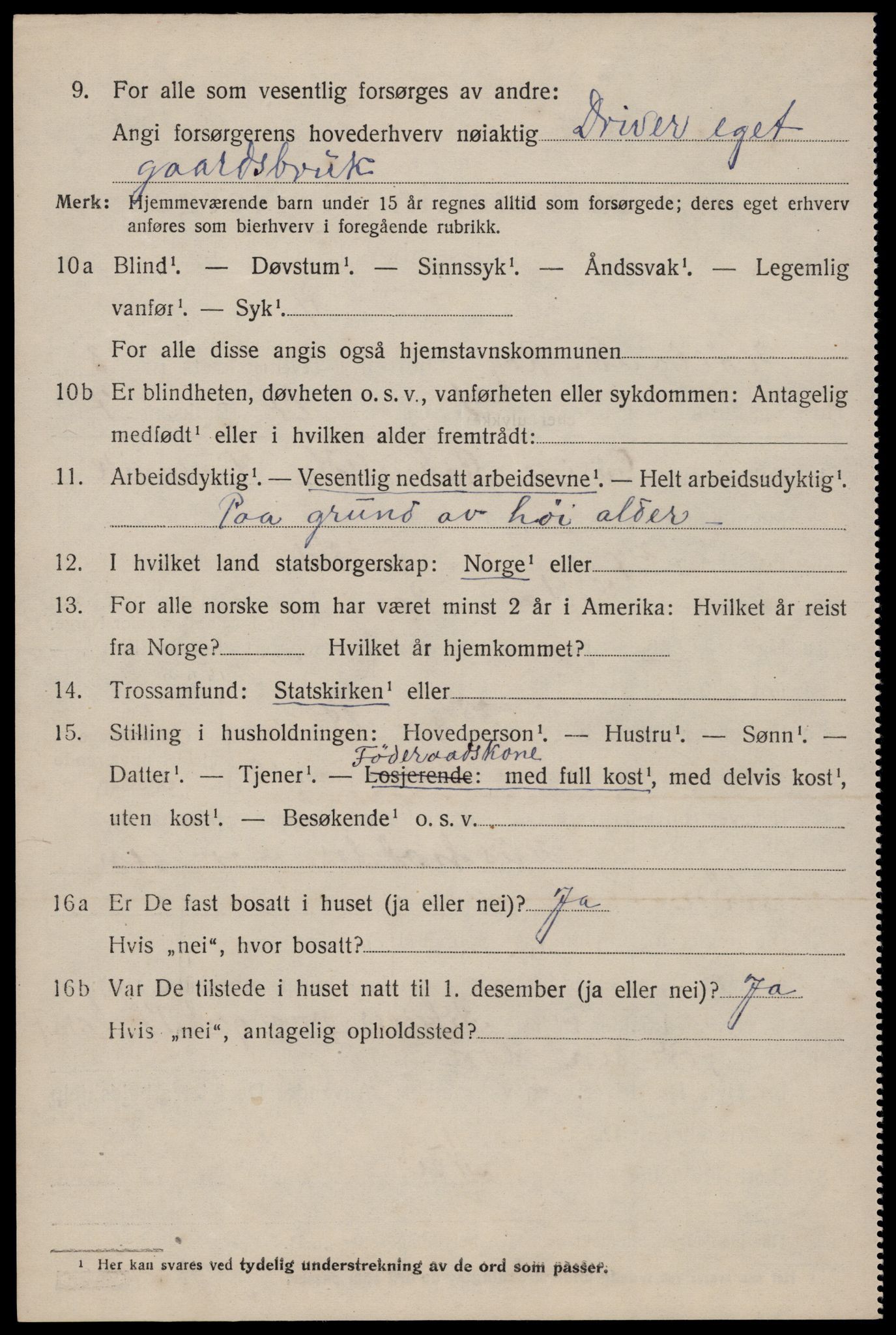 SAST, 1920 census for Høyland, 1920, p. 3021