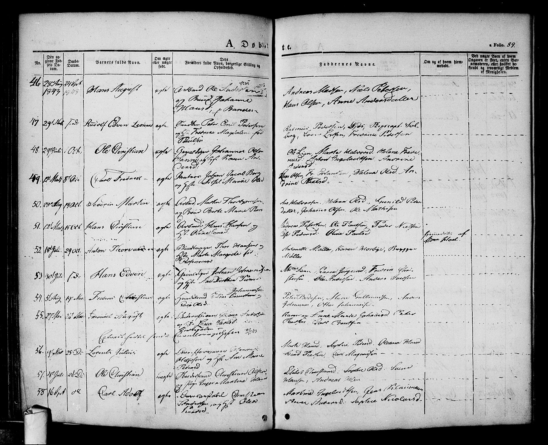 Halden prestekontor Kirkebøker, AV/SAO-A-10909/F/Fa/L0005: Parish register (official) no. I 5, 1834-1845, p. 89