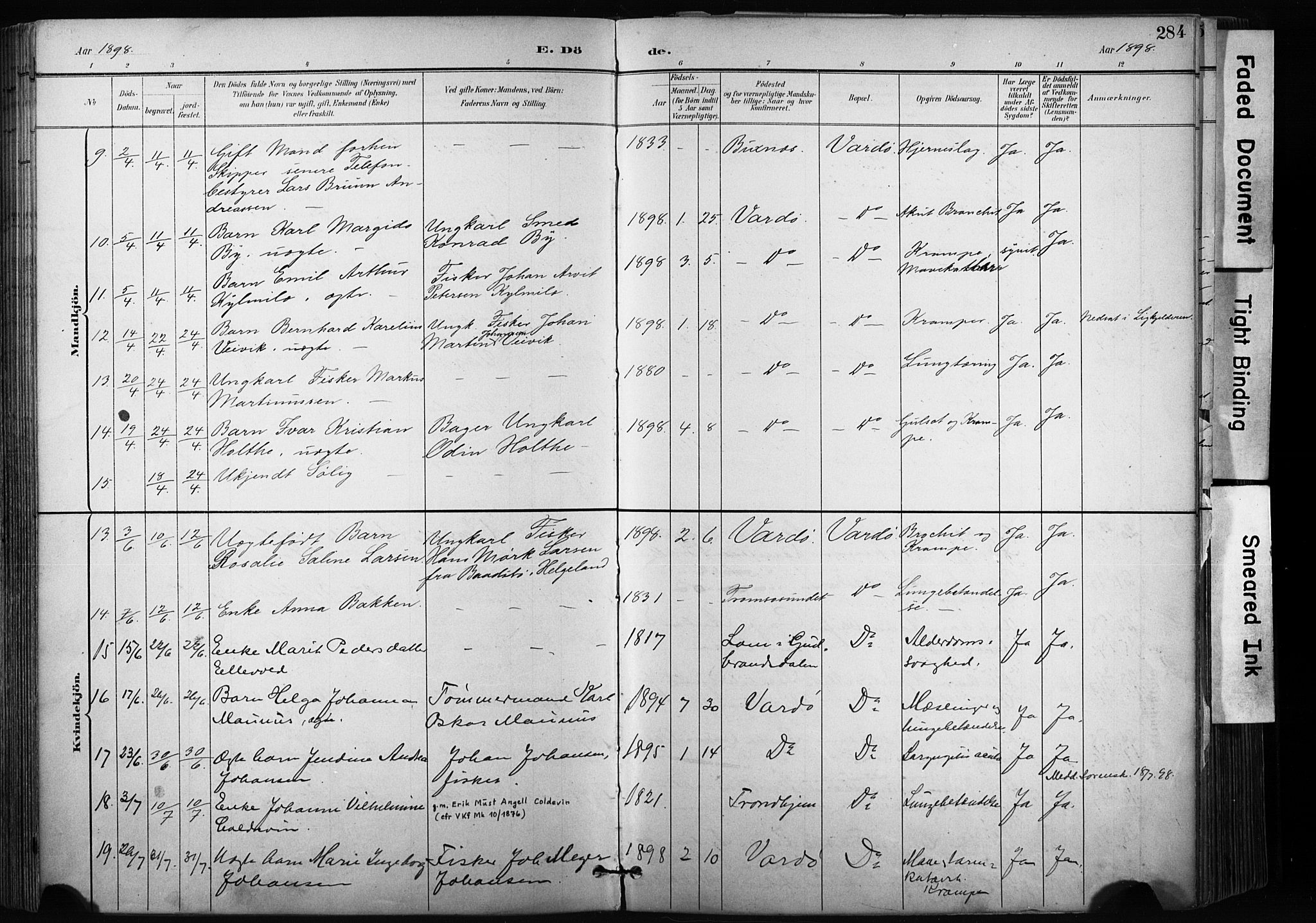 Vardø sokneprestkontor, SATØ/S-1332/H/Ha/L0010kirke: Parish register (official) no. 10, 1895-1907, p. 284
