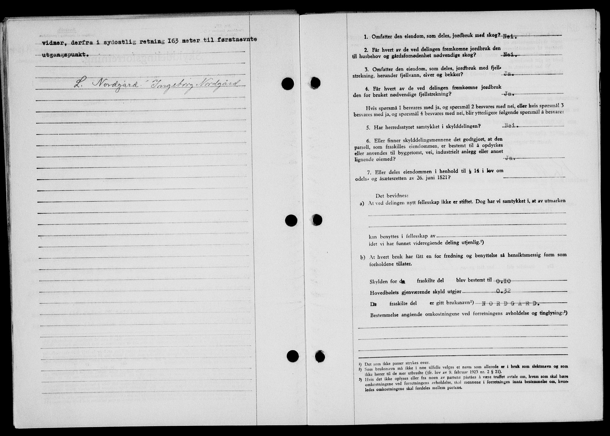 Lofoten sorenskriveri, SAT/A-0017/1/2/2C/L0010a: Mortgage book no. 10a, 1942-1943, Diary no: : 1815/1942