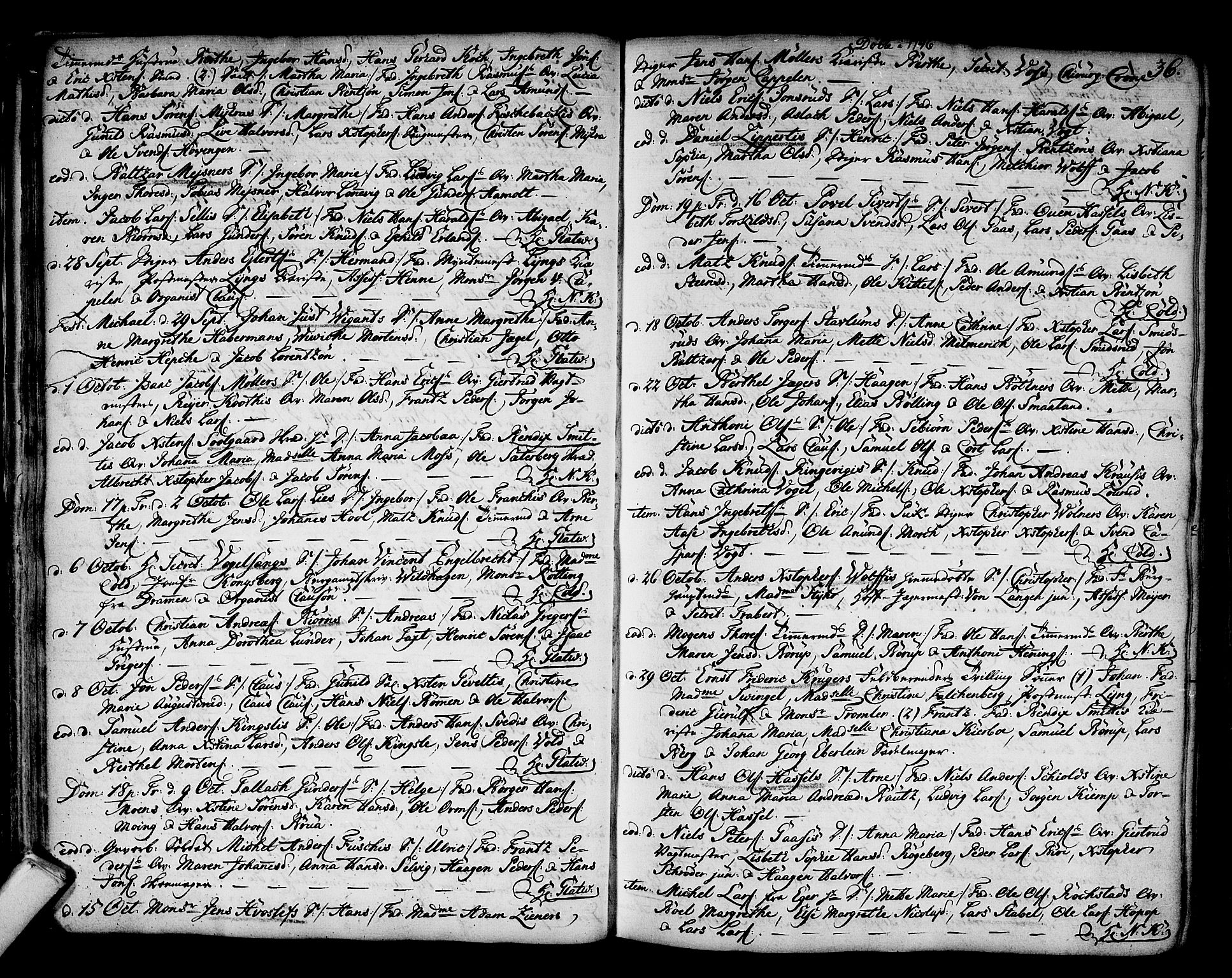 Kongsberg kirkebøker, SAKO/A-22/F/Fa/L0003: Parish register (official) no. I 3, 1744-1755, p. 36