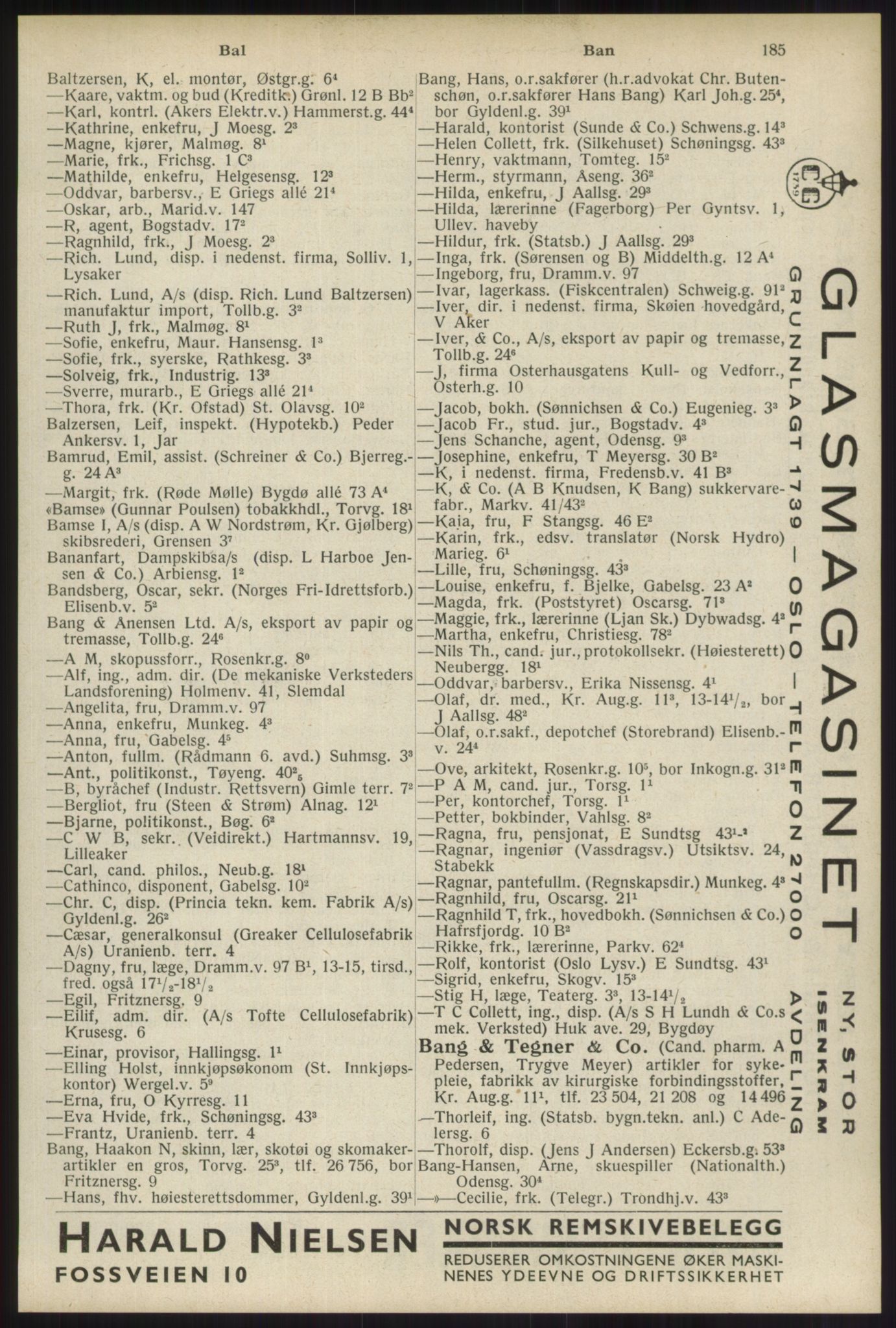 Kristiania/Oslo adressebok, PUBL/-, 1934, p. 185