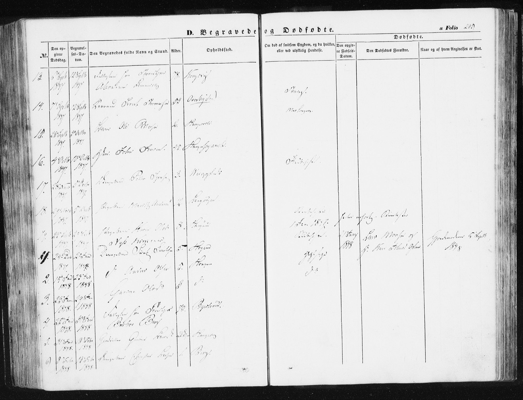 Ministerialprotokoller, klokkerbøker og fødselsregistre - Sør-Trøndelag, SAT/A-1456/612/L0376: Parish register (official) no. 612A08, 1846-1859, p. 205