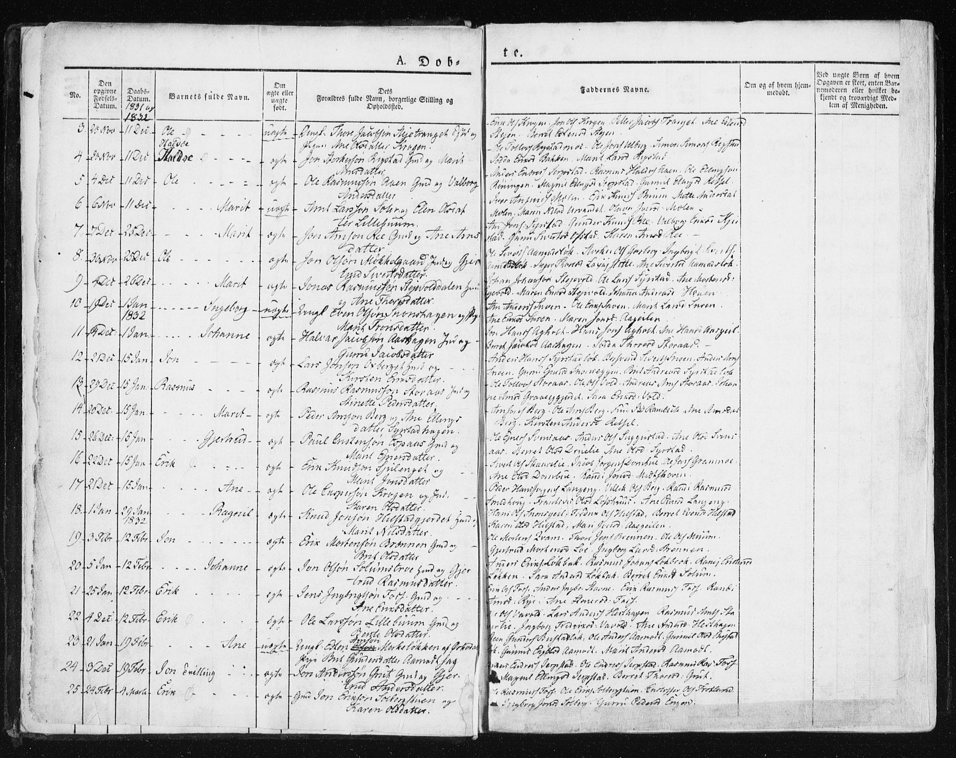 Ministerialprotokoller, klokkerbøker og fødselsregistre - Sør-Trøndelag, AV/SAT-A-1456/672/L0855: Parish register (official) no. 672A07, 1829-1860, p. 9