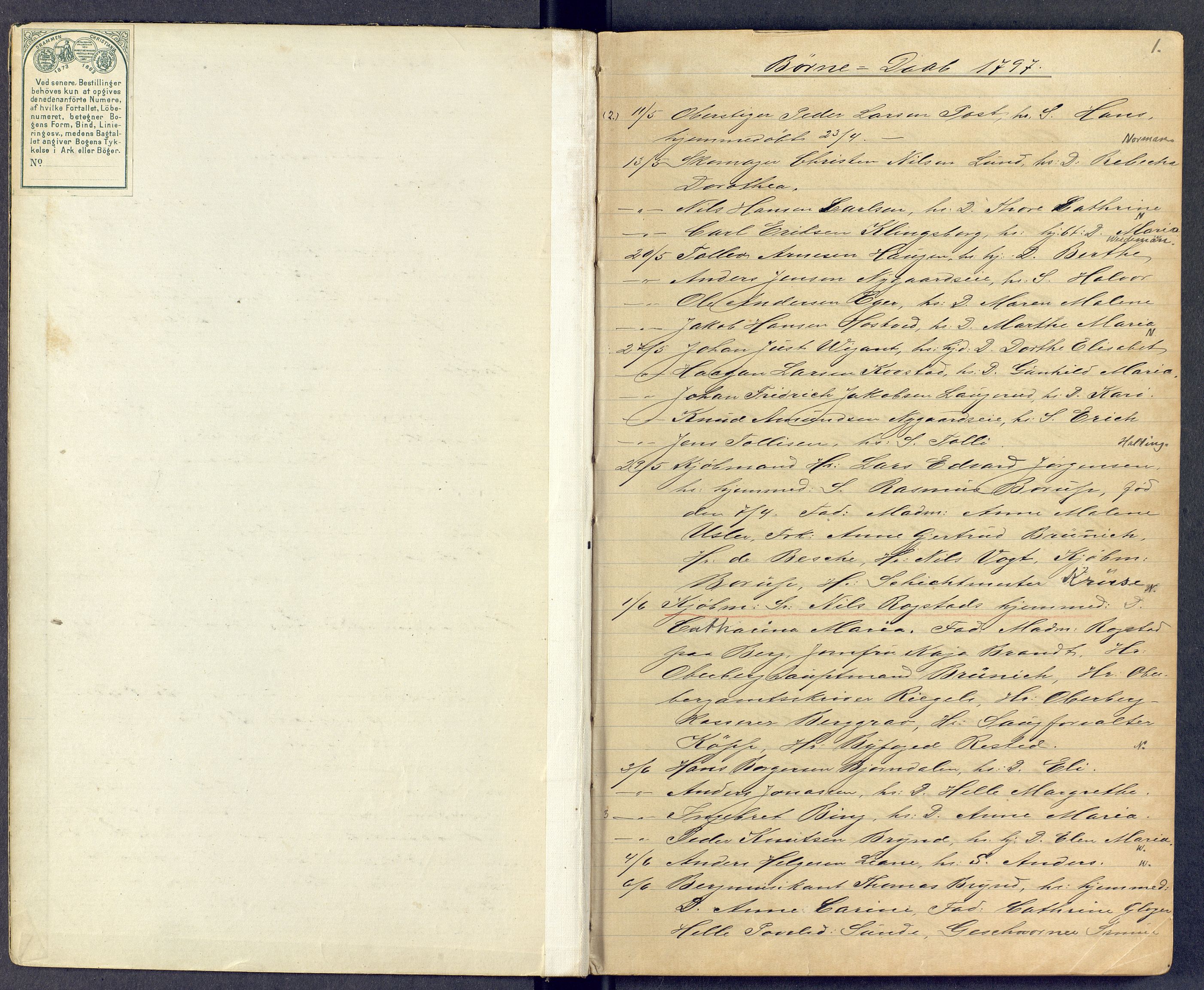 Kongsberg kirkebøker, SAKO/A-22/G/Ga/L0000a: Parish register (copy) no. 0a, 1795-1816, p. 0-1