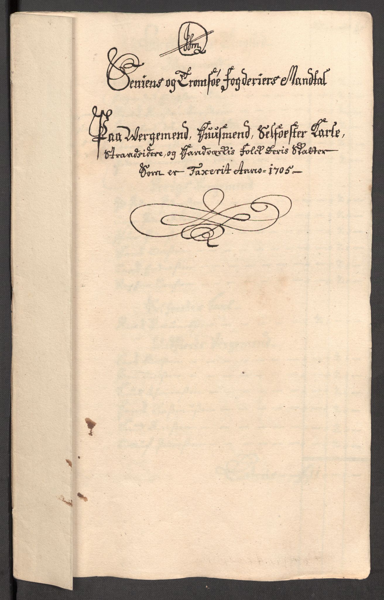 Rentekammeret inntil 1814, Reviderte regnskaper, Fogderegnskap, RA/EA-4092/R68/L4756: Fogderegnskap Senja og Troms, 1705-1707, p. 49