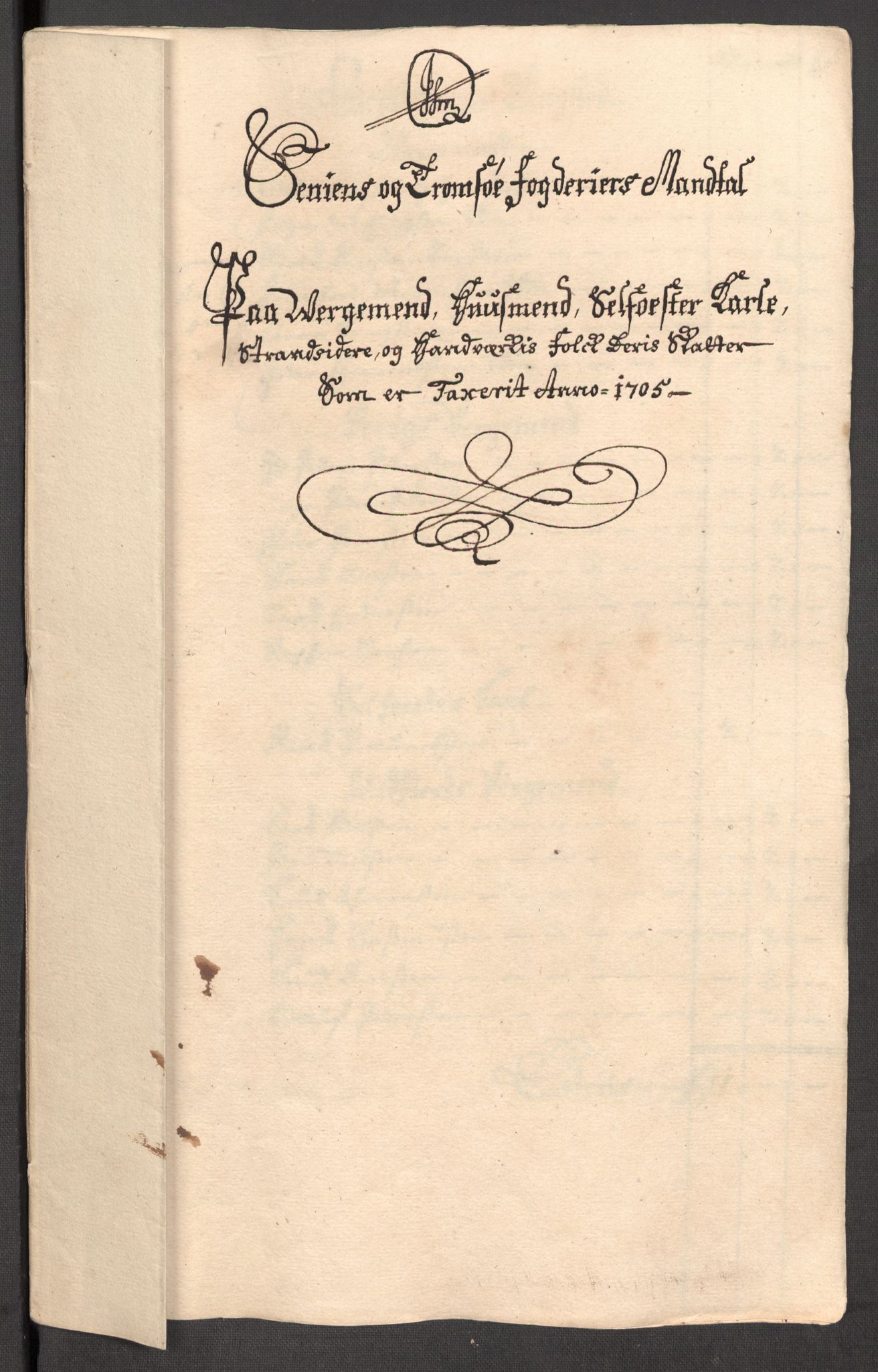 Rentekammeret inntil 1814, Reviderte regnskaper, Fogderegnskap, AV/RA-EA-4092/R68/L4756: Fogderegnskap Senja og Troms, 1705-1707, p. 49