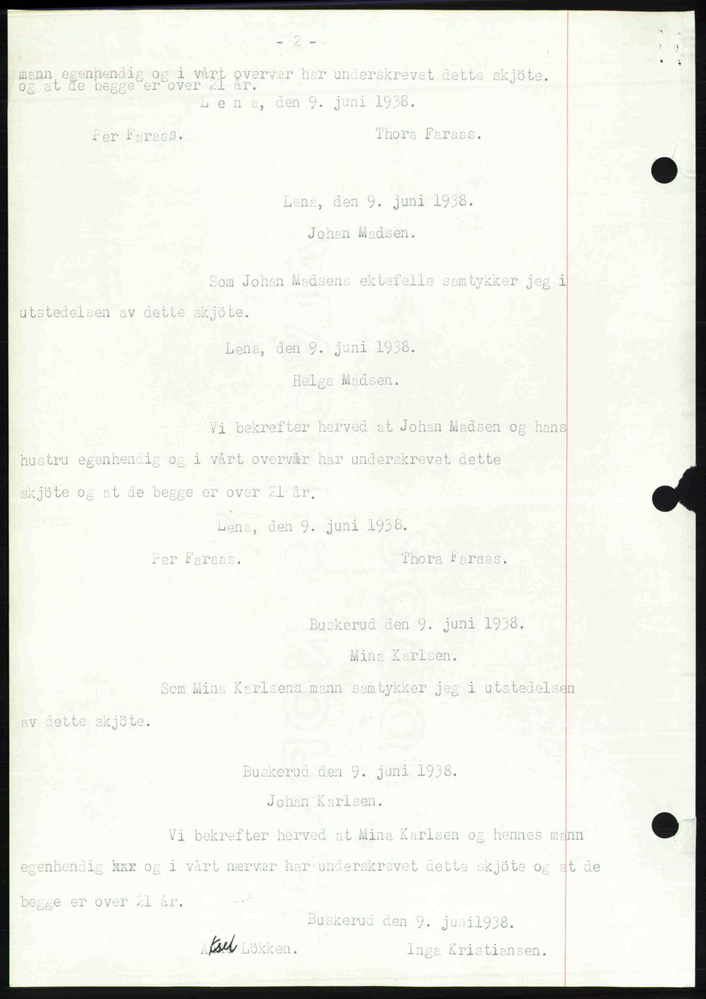 Toten tingrett, SAH/TING-006/H/Hb/Hbc/L0004: Mortgage book no. Hbc-04, 1938-1938, Diary no: : 1266/1938
