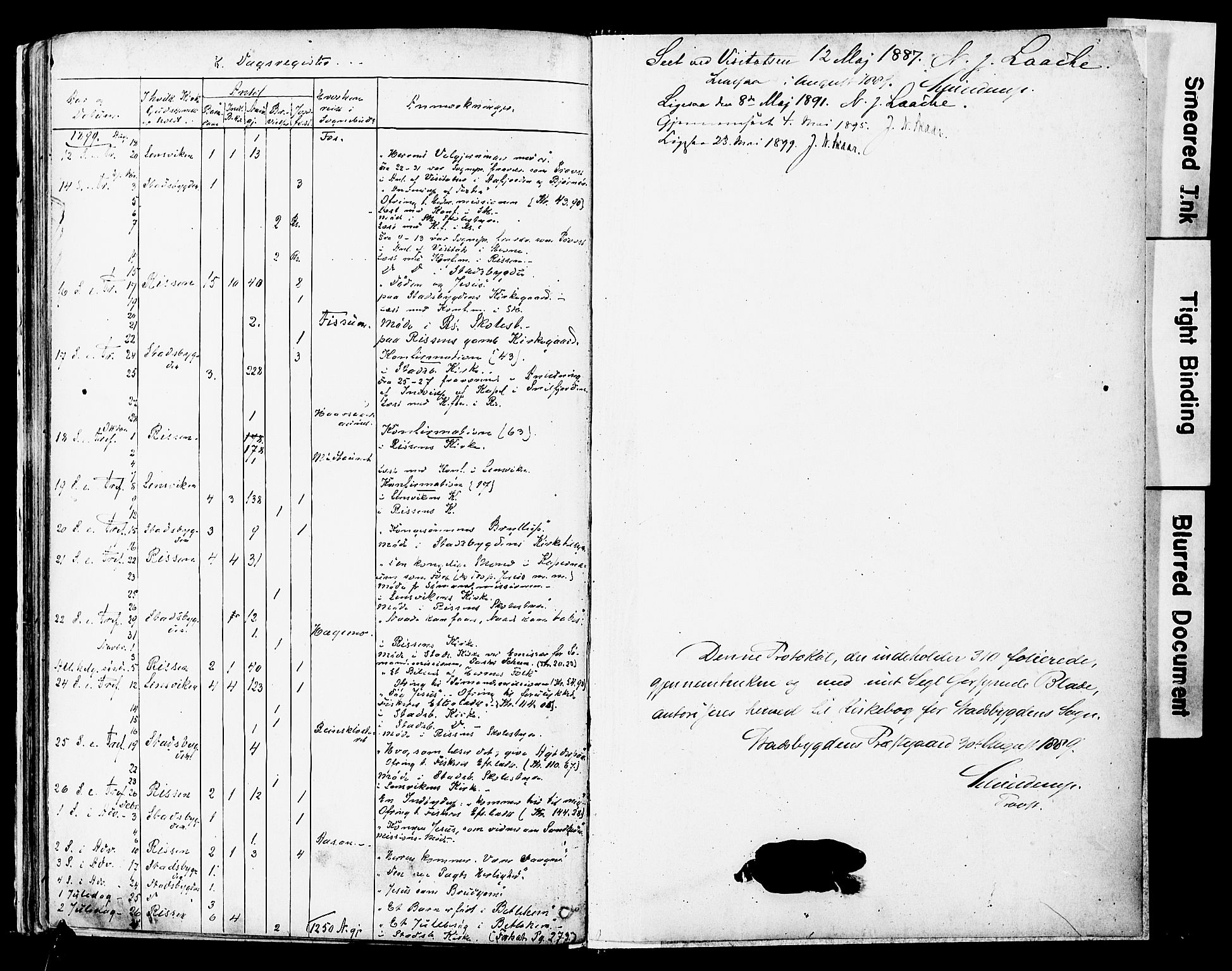 Ministerialprotokoller, klokkerbøker og fødselsregistre - Sør-Trøndelag, SAT/A-1456/646/L0615: Parish register (official) no. 646A13, 1885-1900