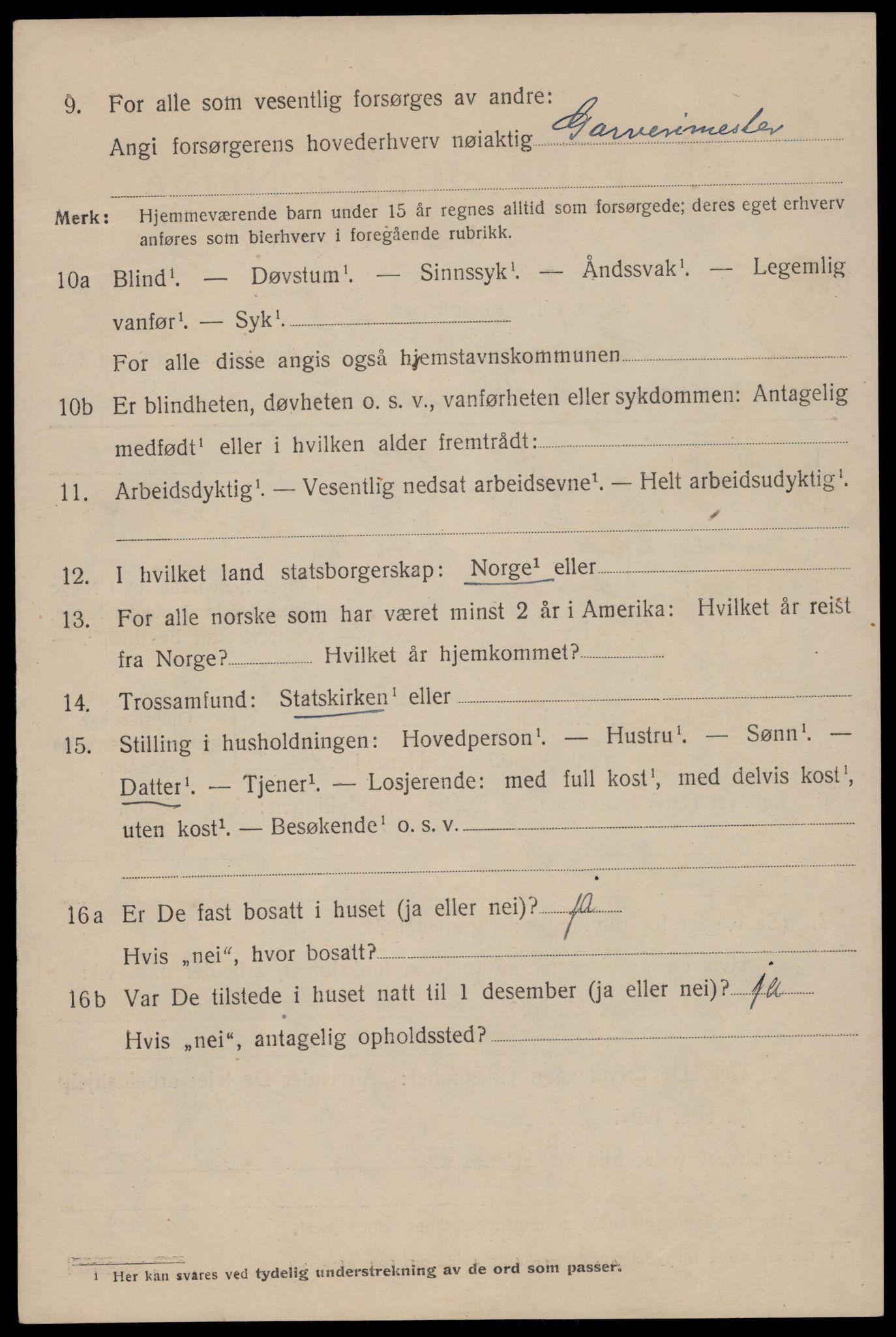 SAST, 1920 census for Stavanger, 1920, p. 108443