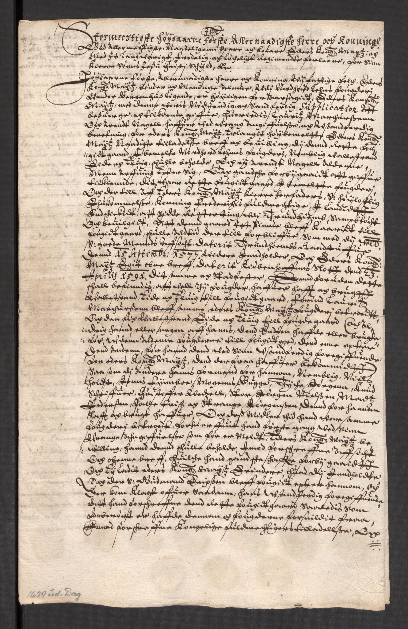 Danske Kanselli 1572-1799, AV/RA-EA-3023/F/Fc/Fcc/Fcca/L0009: Norske innlegg 1572-1799, 1638-1640, p. 156