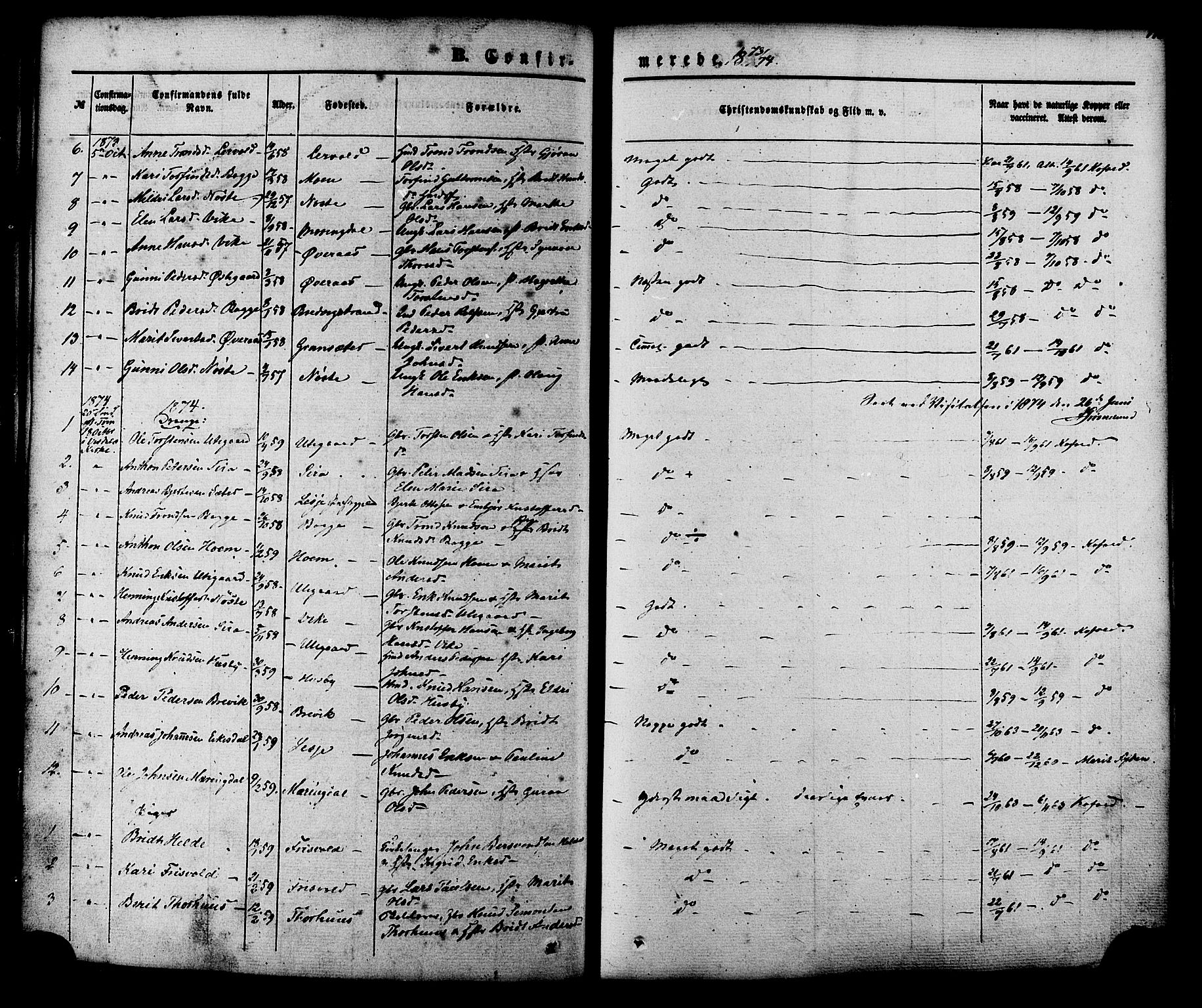 Ministerialprotokoller, klokkerbøker og fødselsregistre - Møre og Romsdal, AV/SAT-A-1454/552/L0637: Parish register (official) no. 552A01, 1845-1879, p. 176