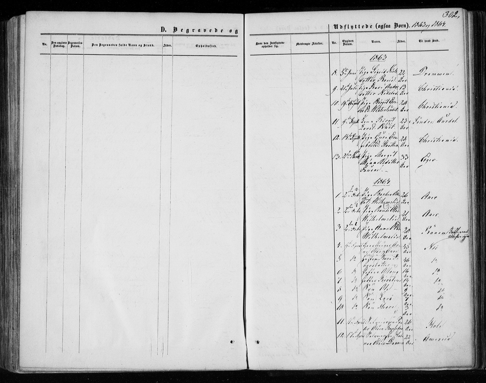 Gol kirkebøker, SAKO/A-226/F/Fa/L0003: Parish register (official) no. I 3, 1863-1875, p. 302