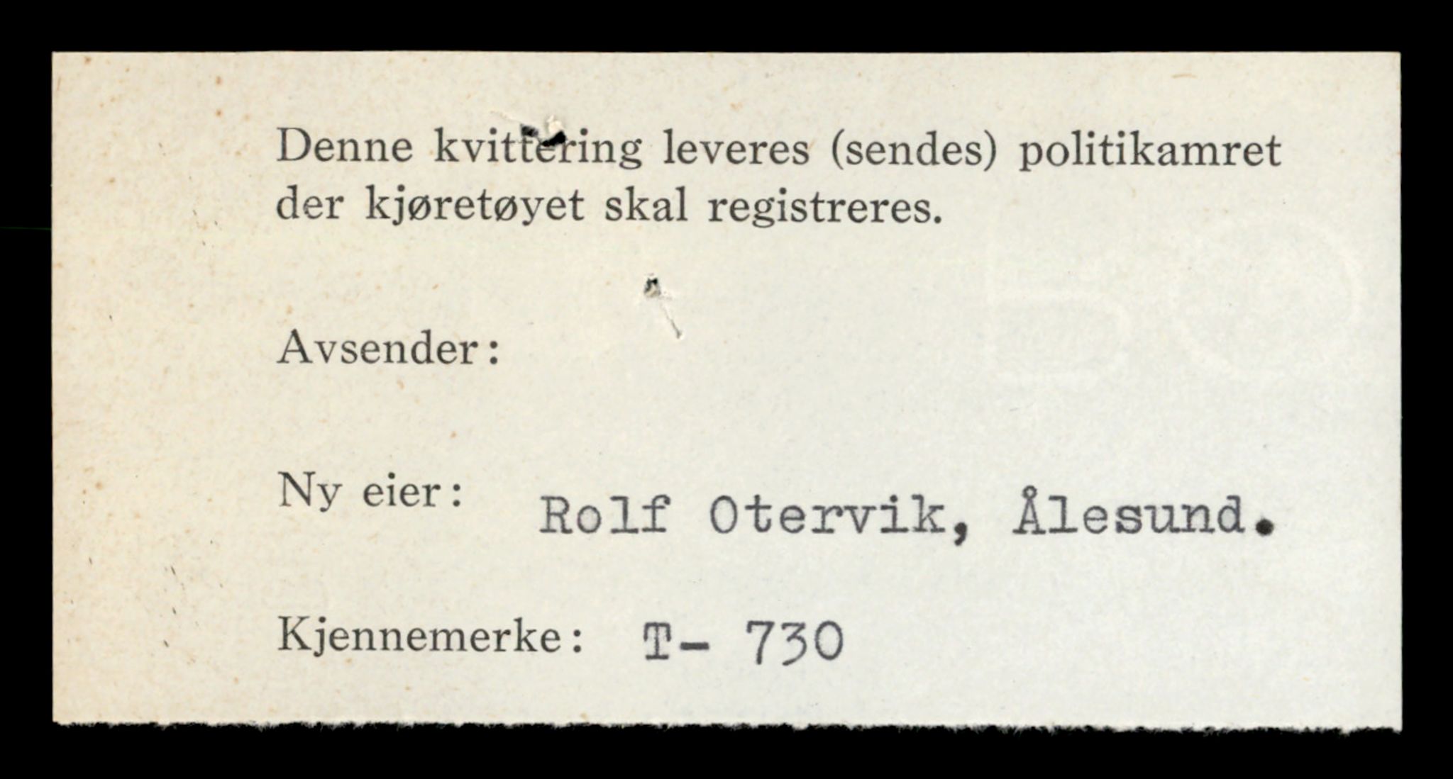 Møre og Romsdal vegkontor - Ålesund trafikkstasjon, SAT/A-4099/F/Fe/L0007: Registreringskort for kjøretøy T 651 - T 746, 1927-1998, p. 2592