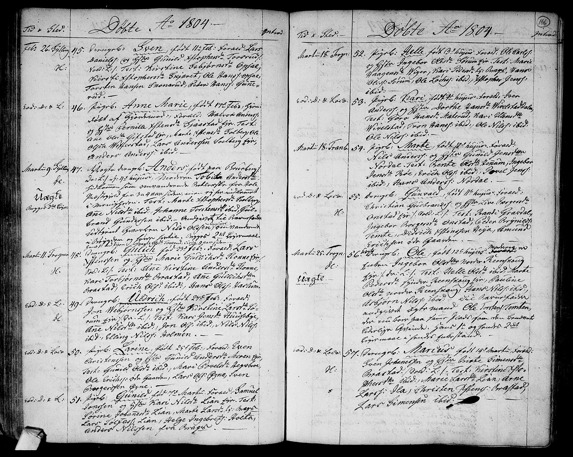 Lier kirkebøker, SAKO/A-230/F/Fa/L0007: Parish register (official) no. I 7, 1794-1813, p. 166