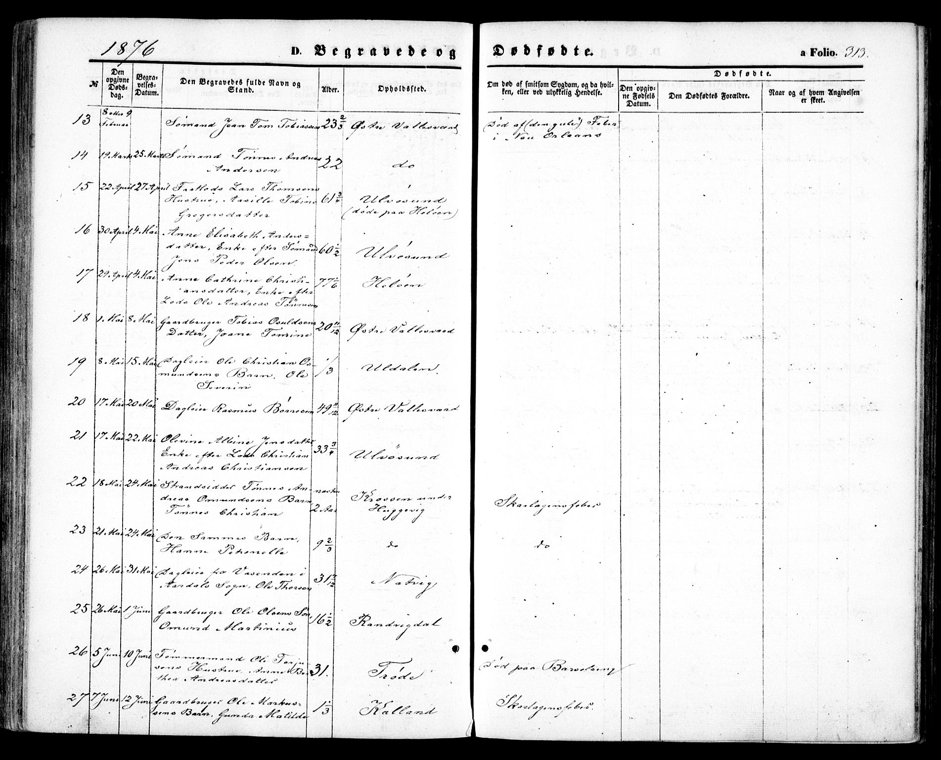 Høvåg sokneprestkontor, AV/SAK-1111-0025/F/Fa/L0004: Parish register (official) no. A 4, 1859-1877, p. 313