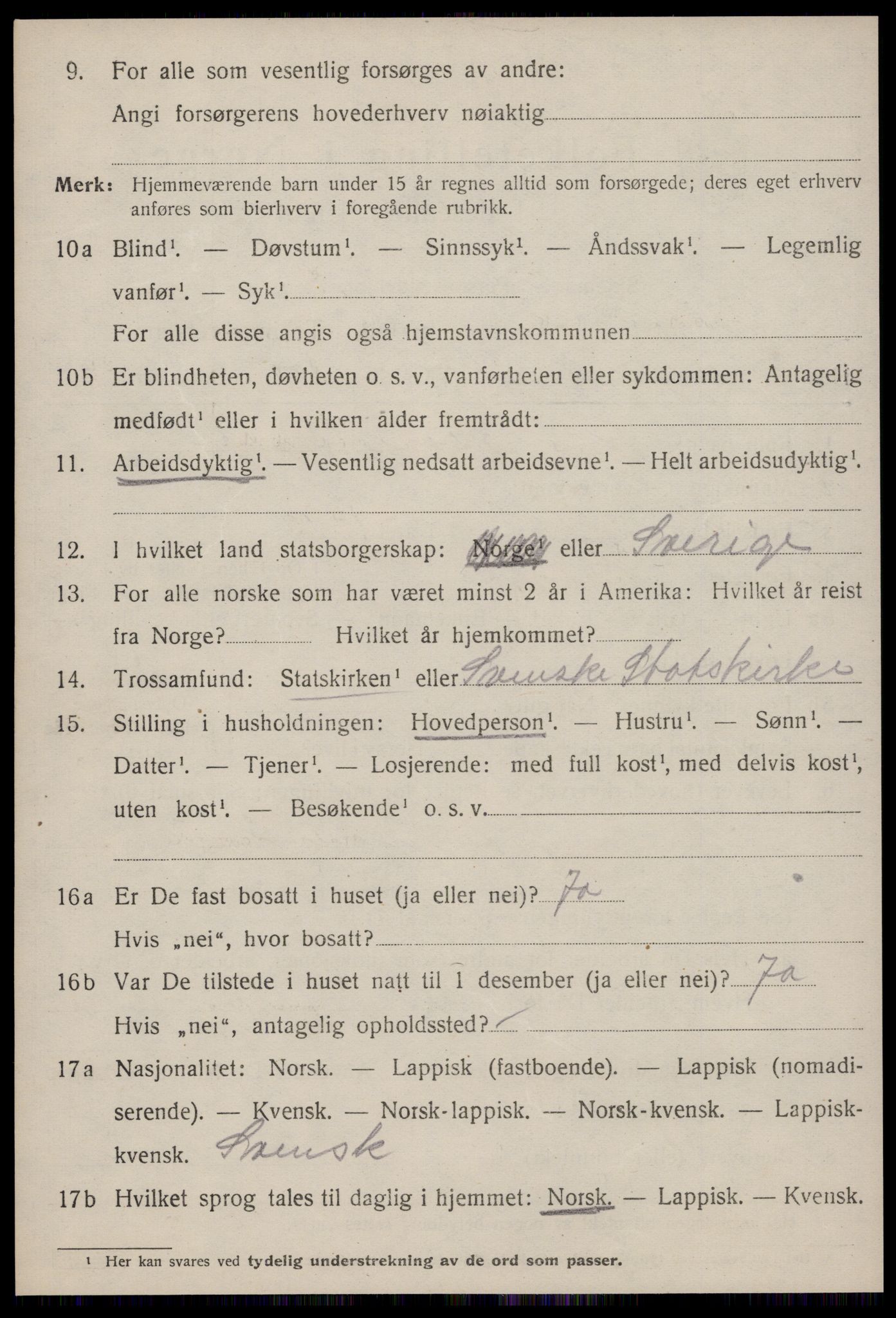 SAT, 1920 census for Strinda, 1920, p. 25027