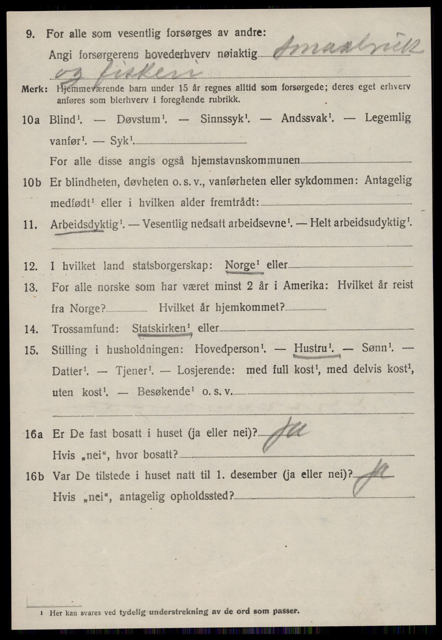 SAT, 1920 census for Syvde, 1920, p. 2031