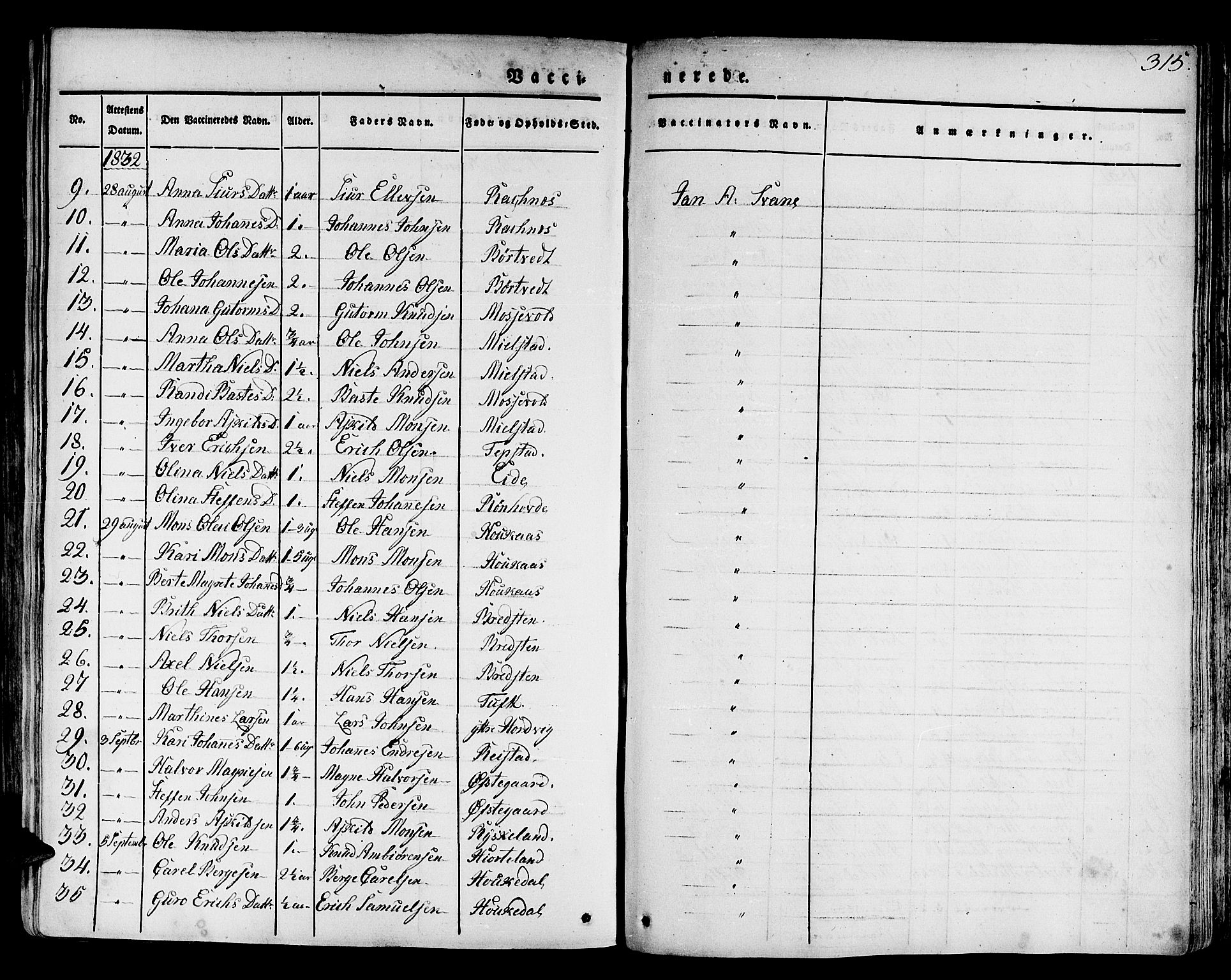 Hamre sokneprestembete, AV/SAB-A-75501/H/Ha/Haa/Haaa/L0011: Parish register (official) no. A 11, 1826-1834, p. 315