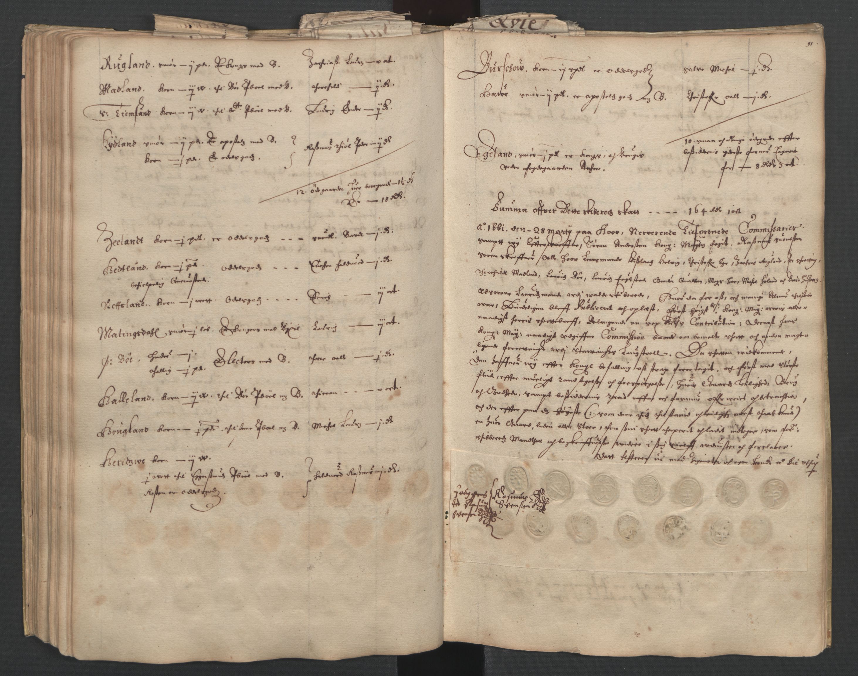Rentekammeret inntil 1814, Realistisk ordnet avdeling, AV/RA-EA-4070/L/L0023/0001: Stavanger lagdømme: / [A]: Alminnelig jordebok og skattemanntall (6 dalers kontribusjonsskatt), 1661, p. 90b-91a