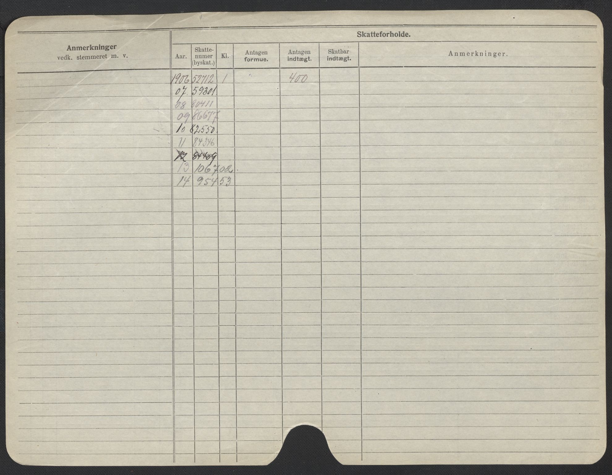 Oslo folkeregister, Registerkort, AV/SAO-A-11715/F/Fa/Fac/L0017: Kvinner, 1906-1914, p. 219b