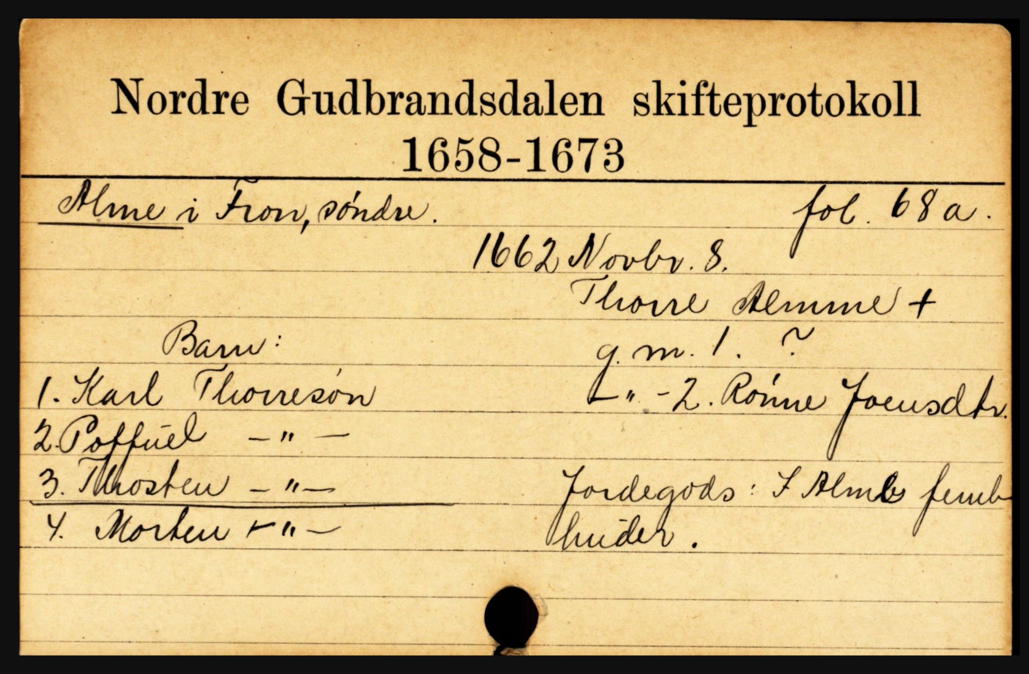 Sør-Gudbrandsdal tingrett, AV/SAH-TING-004/J, 1658-1885, p. 5