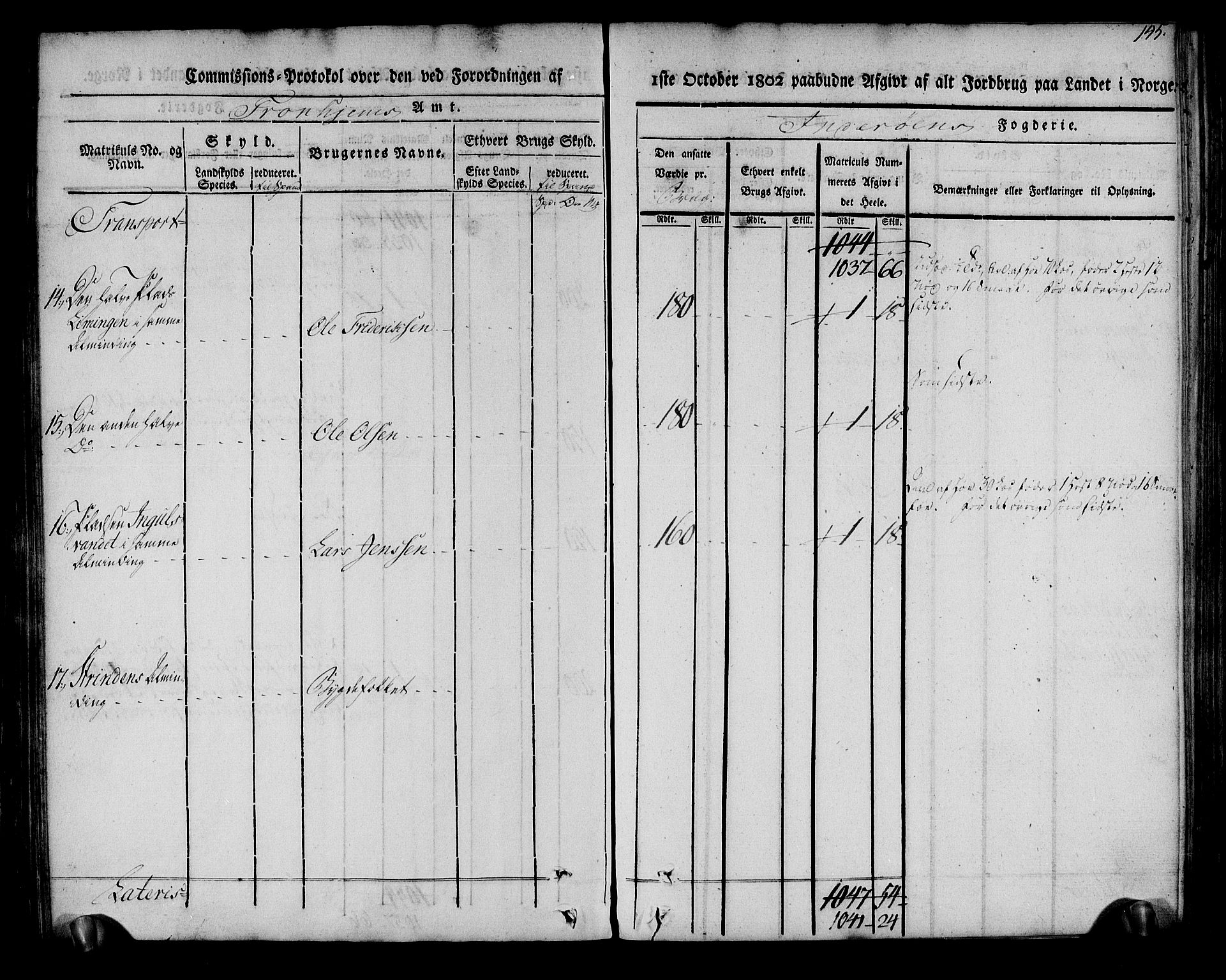 Rentekammeret inntil 1814, Realistisk ordnet avdeling, AV/RA-EA-4070/N/Ne/Nea/L0151: Inderøy fogderi. Kommisjonsprotokoll, 1803, p. 146