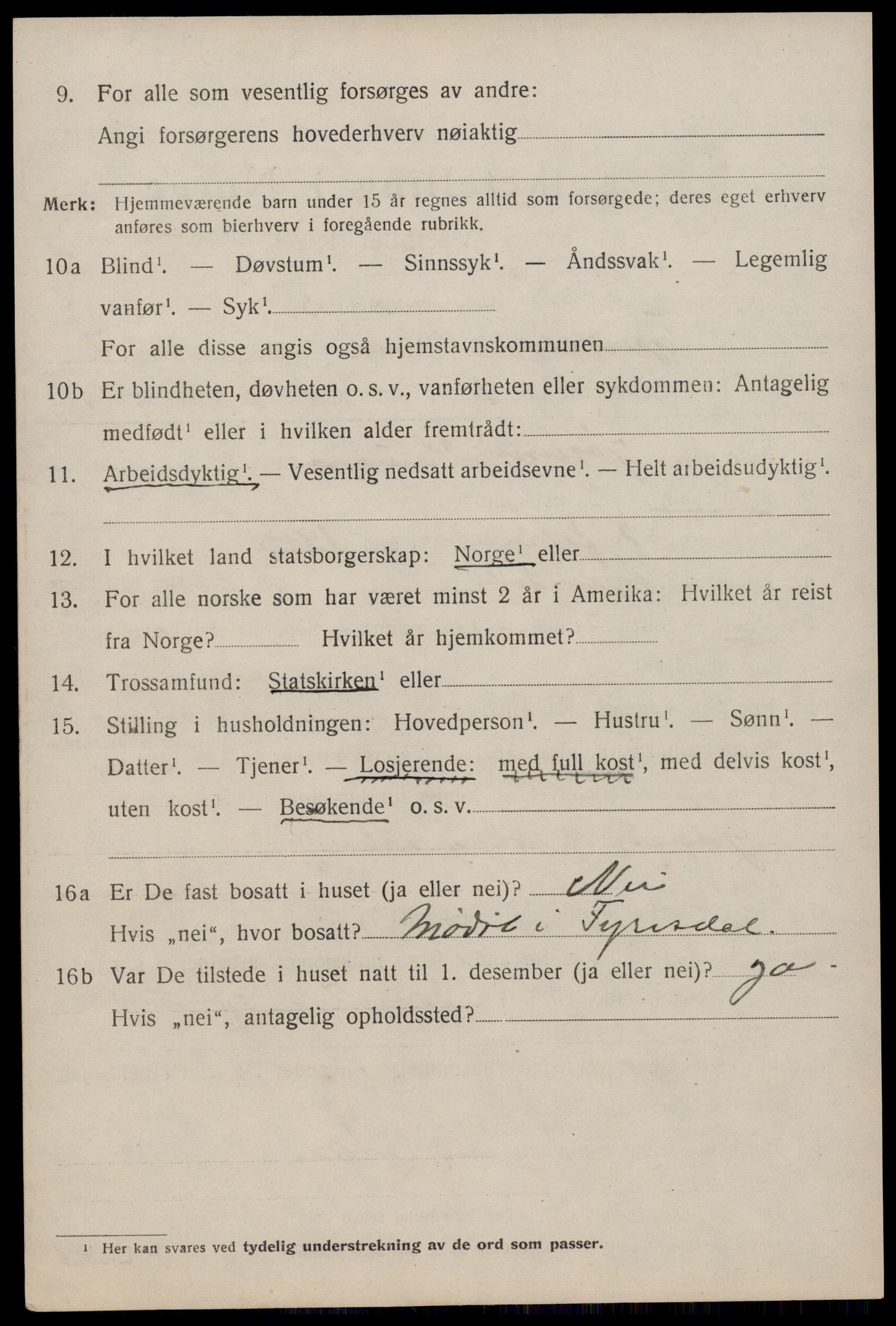 SAKO, 1920 census for Fyresdal, 1920, p. 2680