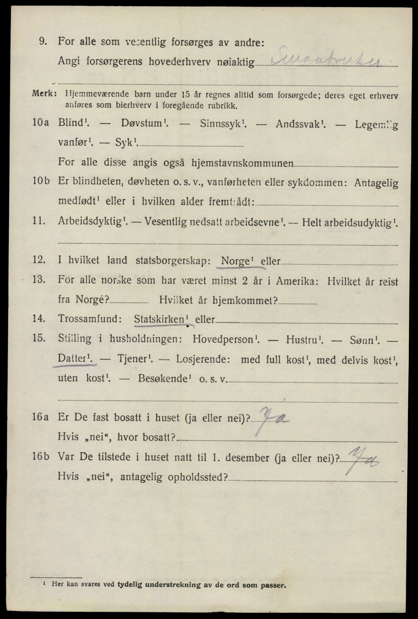 SAO, 1920 census for Råde, 1920, p. 3718