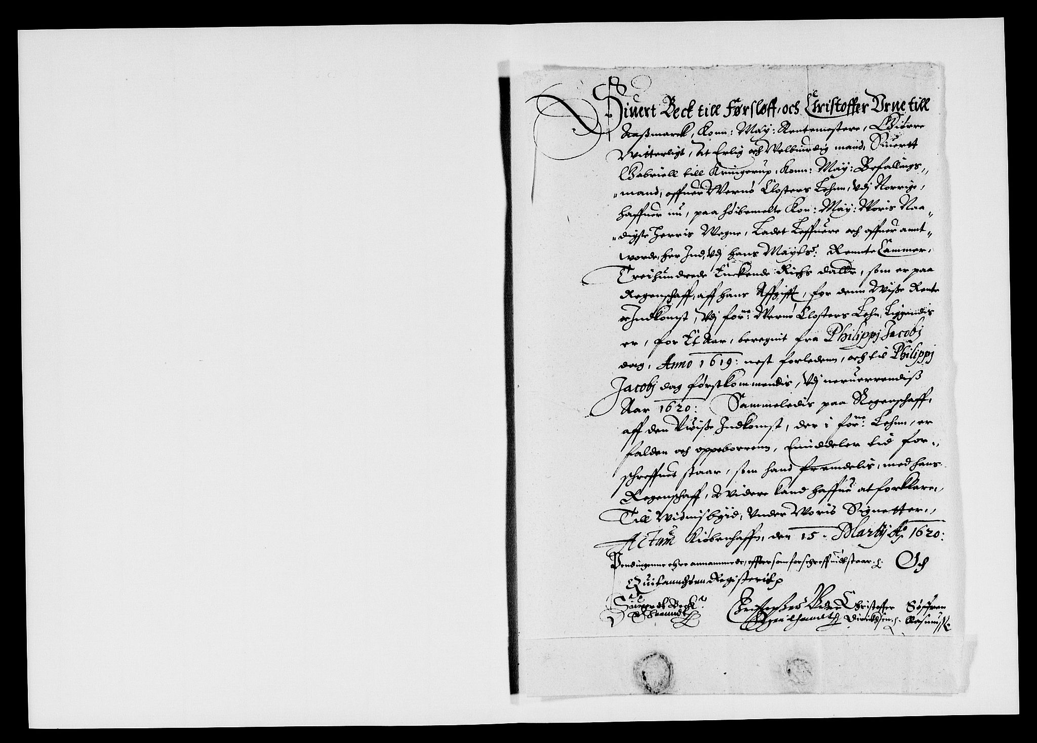 Rentekammeret inntil 1814, Reviderte regnskaper, Lensregnskaper, AV/RA-EA-5023/R/Rb/Rbg/L0002: Verne kloster len, 1619-1630