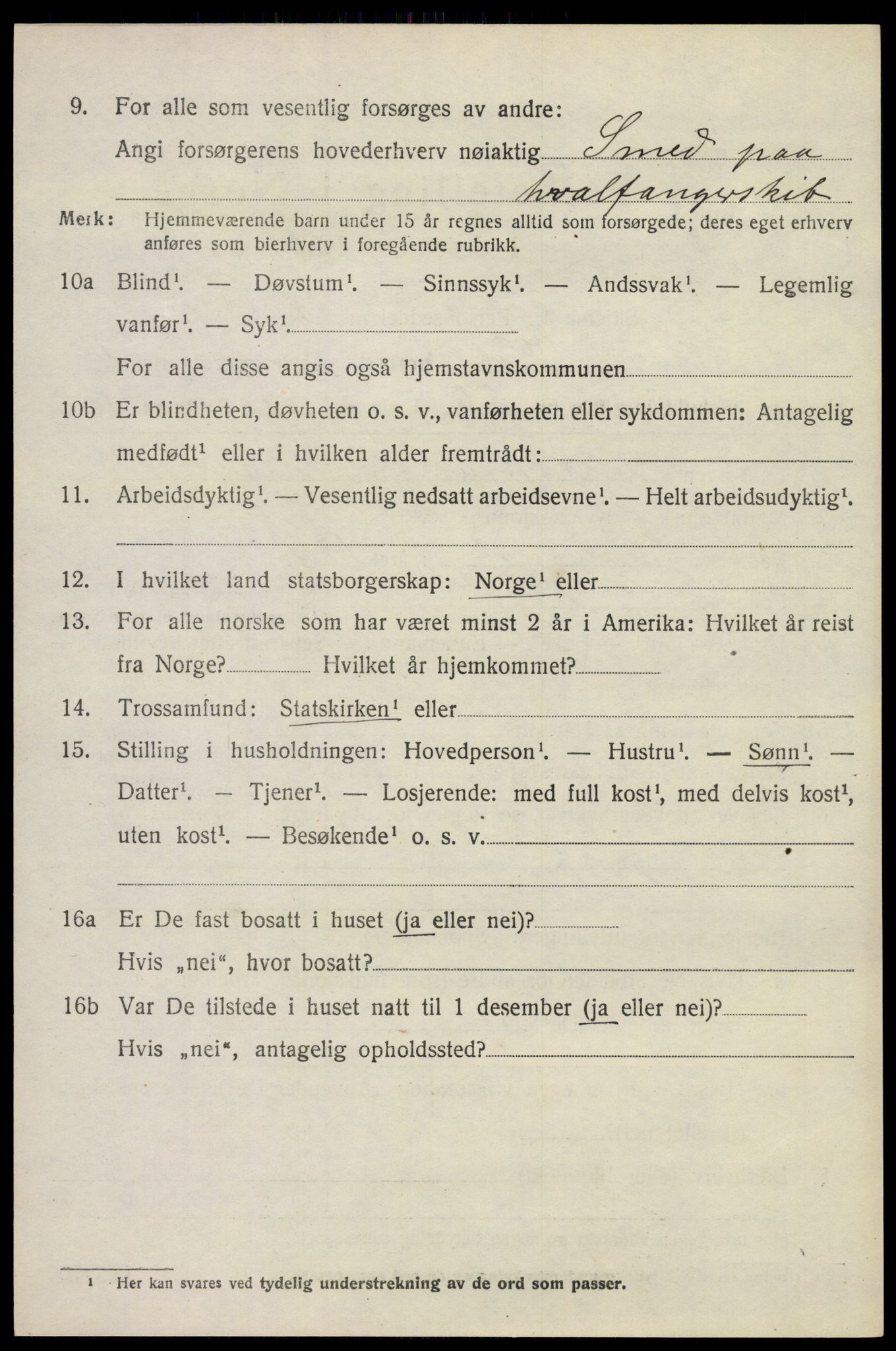 SAKO, 1920 census for Hof, 1920, p. 5234