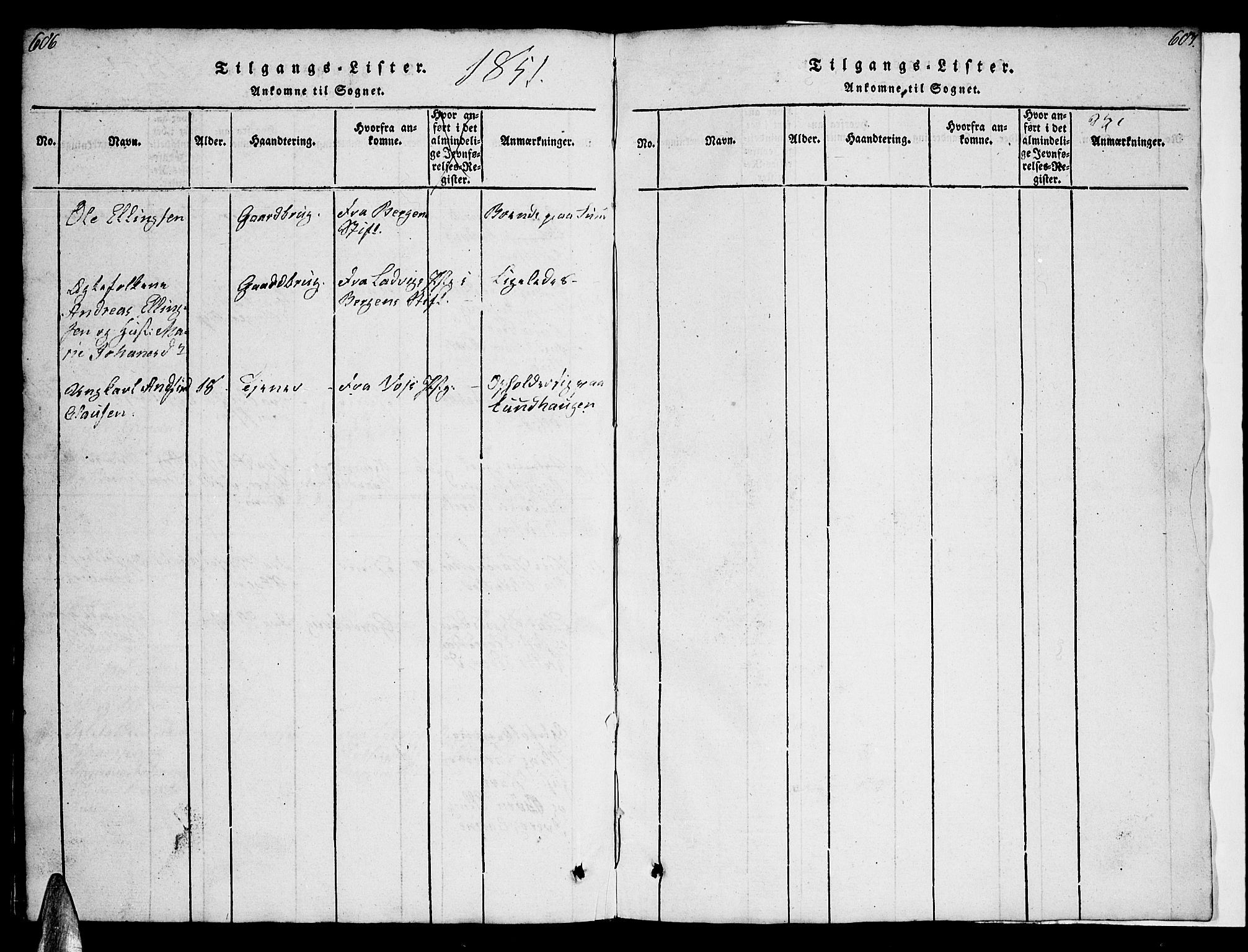 Ministerialprotokoller, klokkerbøker og fødselsregistre - Nordland, AV/SAT-A-1459/891/L1312: Parish register (copy) no. 891C01, 1820-1856, p. 606-607