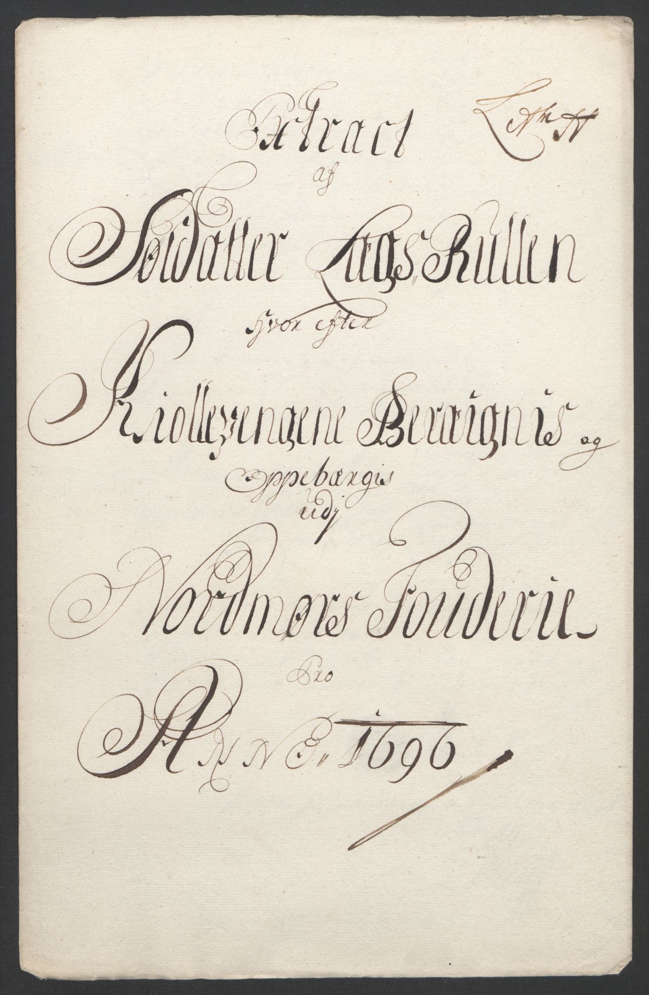 Rentekammeret inntil 1814, Reviderte regnskaper, Fogderegnskap, RA/EA-4092/R56/L3736: Fogderegnskap Nordmøre, 1694-1696, p. 426