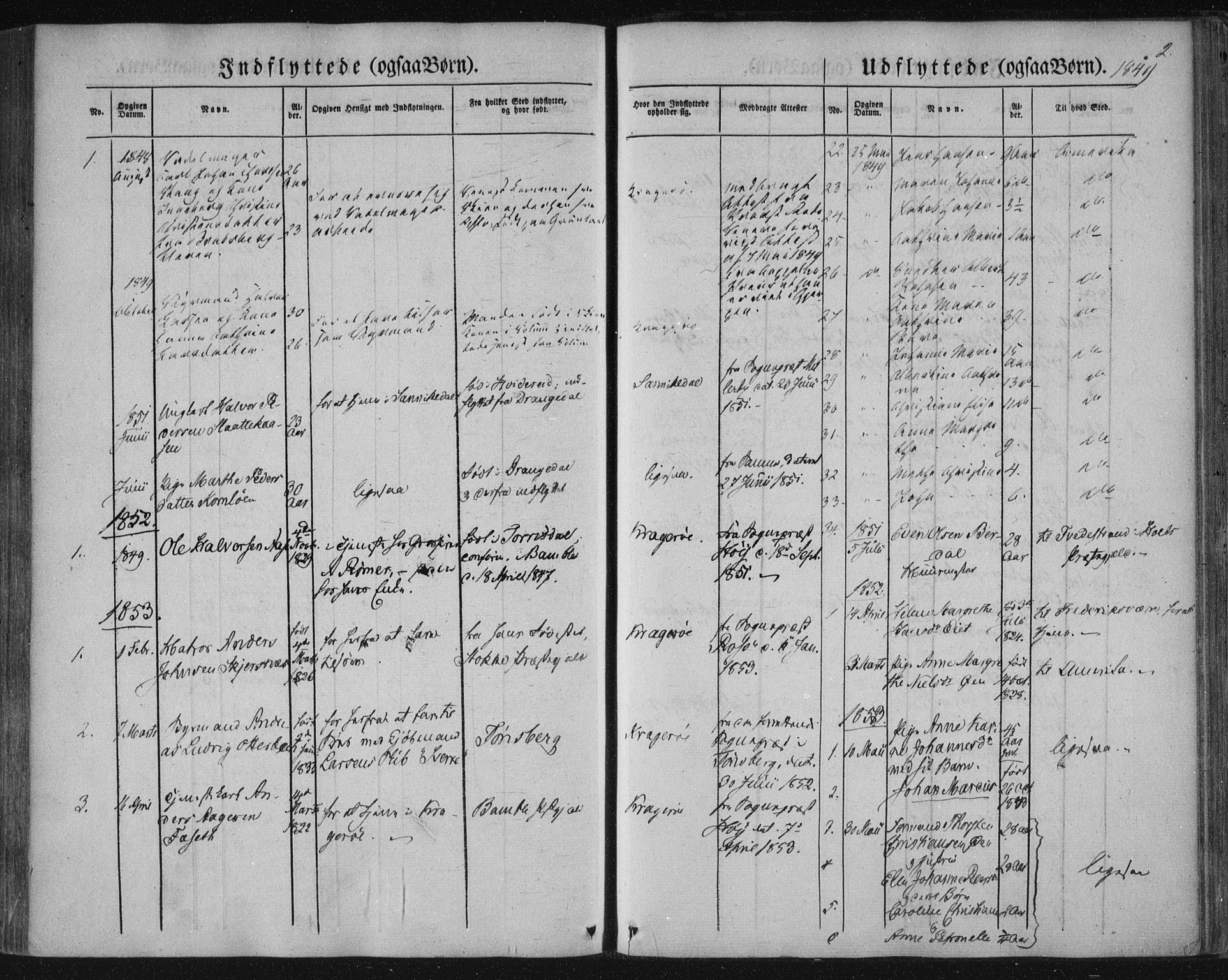 Kragerø kirkebøker, SAKO/A-278/F/Fa/L0006: Parish register (official) no. 6, 1847-1861, p. 2