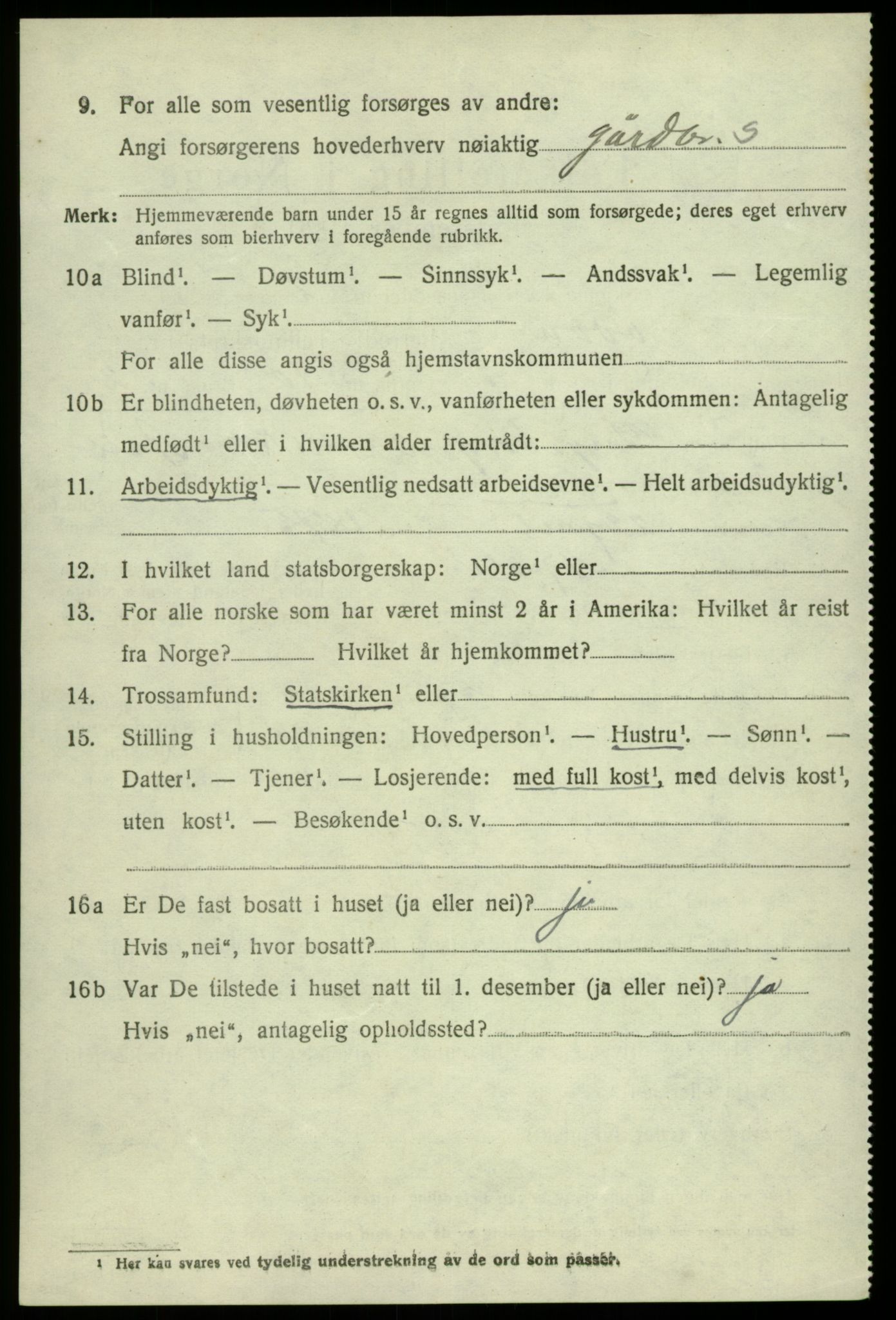 SAB, 1920 census for Odda, 1920, p. 11662