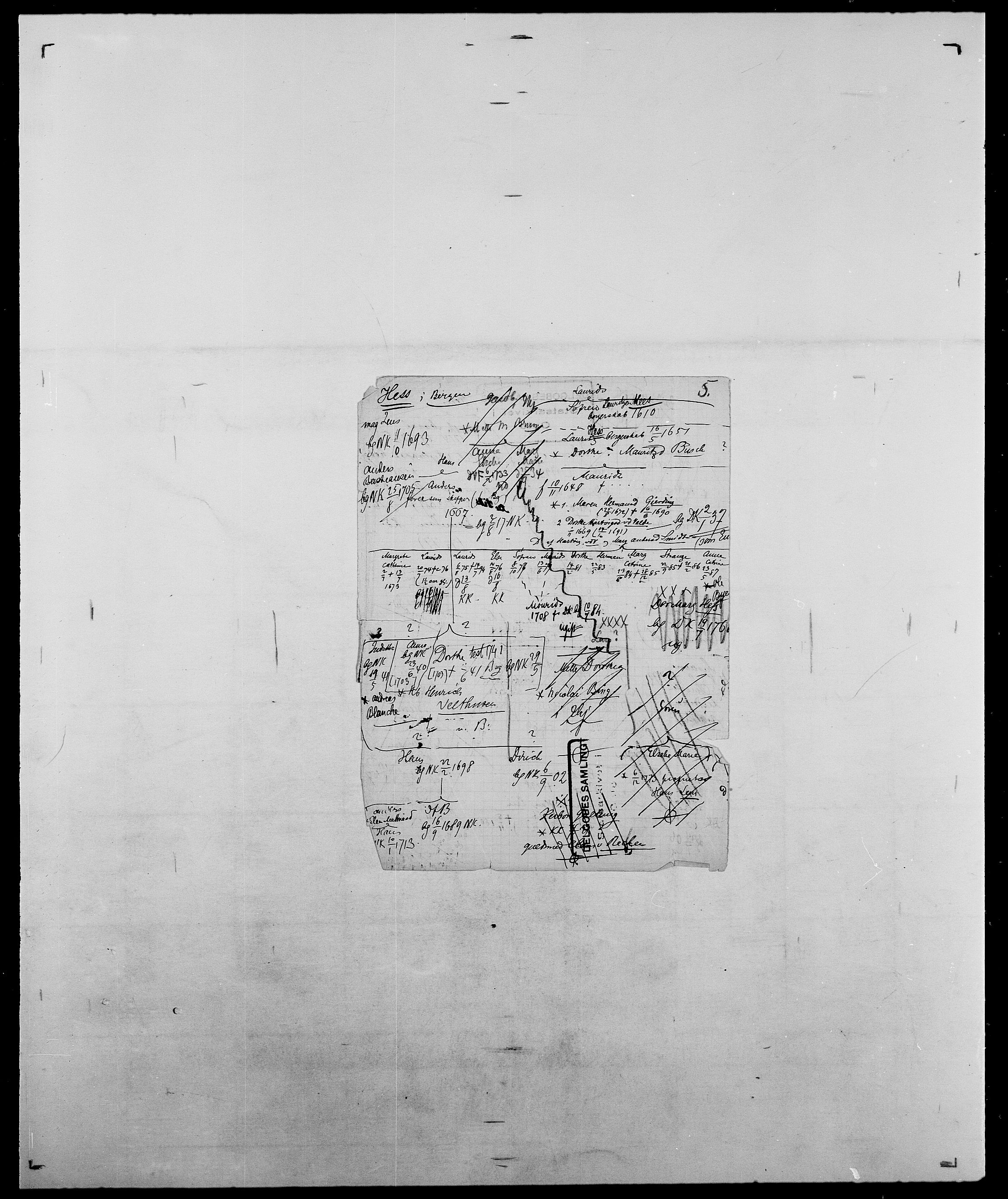 Delgobe, Charles Antoine - samling, AV/SAO-PAO-0038/D/Da/L0017: Helander - Hjørne, p. 311