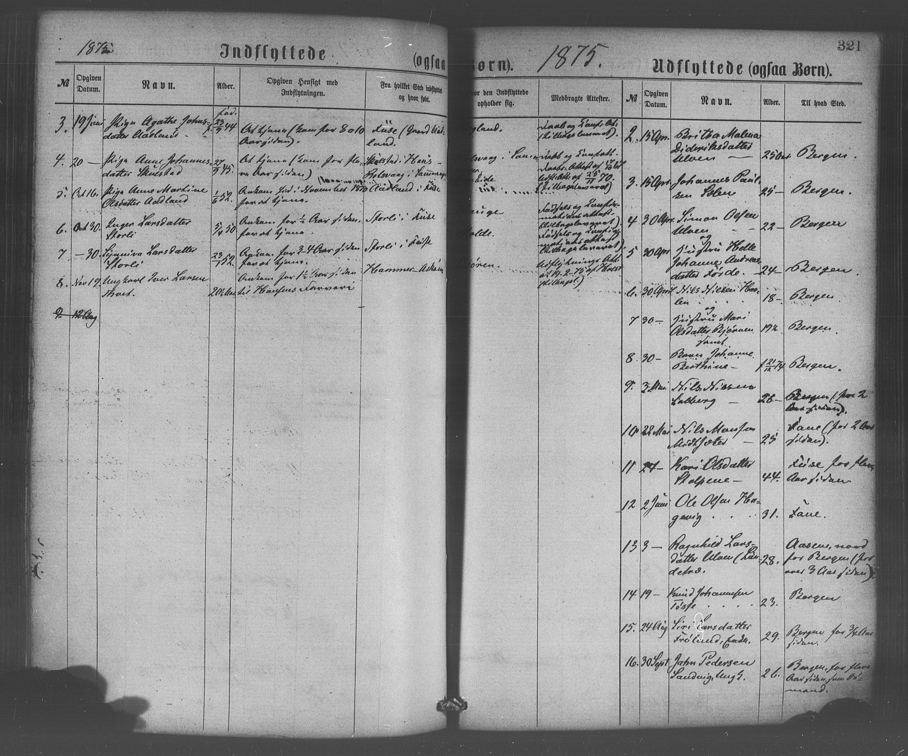 Os sokneprestembete, SAB/A-99929: Parish register (official) no. A 18, 1874-1884, p. 321