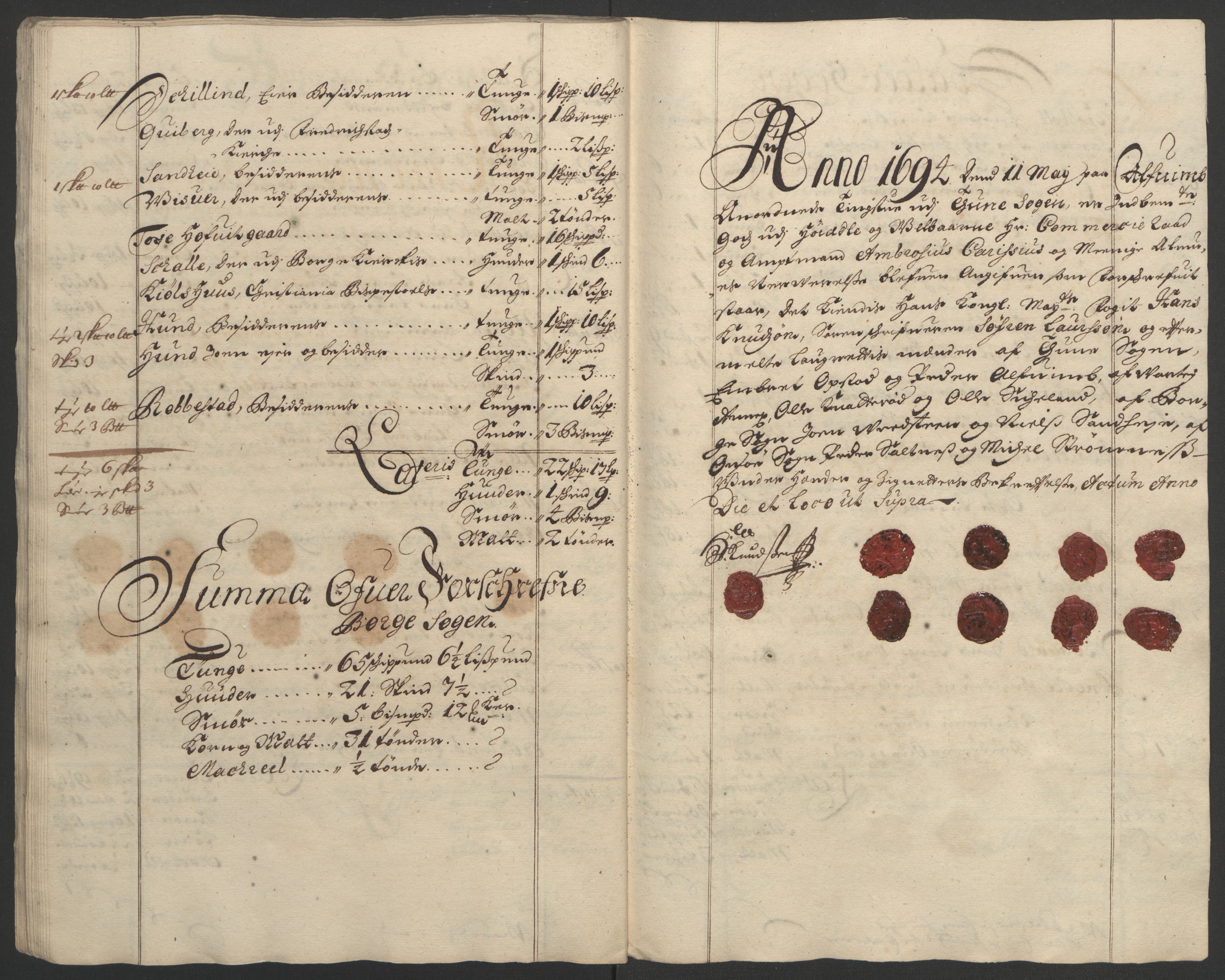 Rentekammeret inntil 1814, Reviderte regnskaper, Fogderegnskap, AV/RA-EA-4092/R03/L0121: Fogderegnskap Onsøy, Tune, Veme og Åbygge fogderi, 1694, p. 222